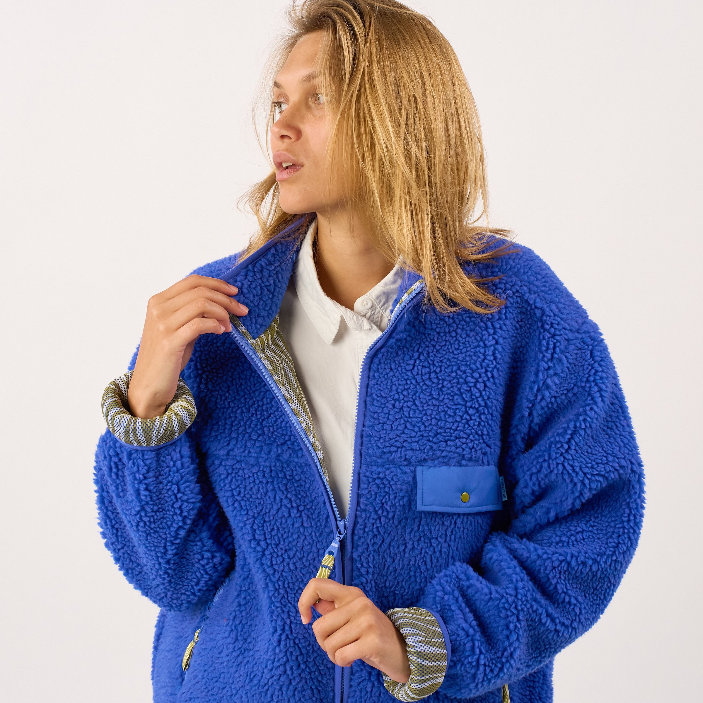 Sherpa zip-up jacket BILLYBELT Blue