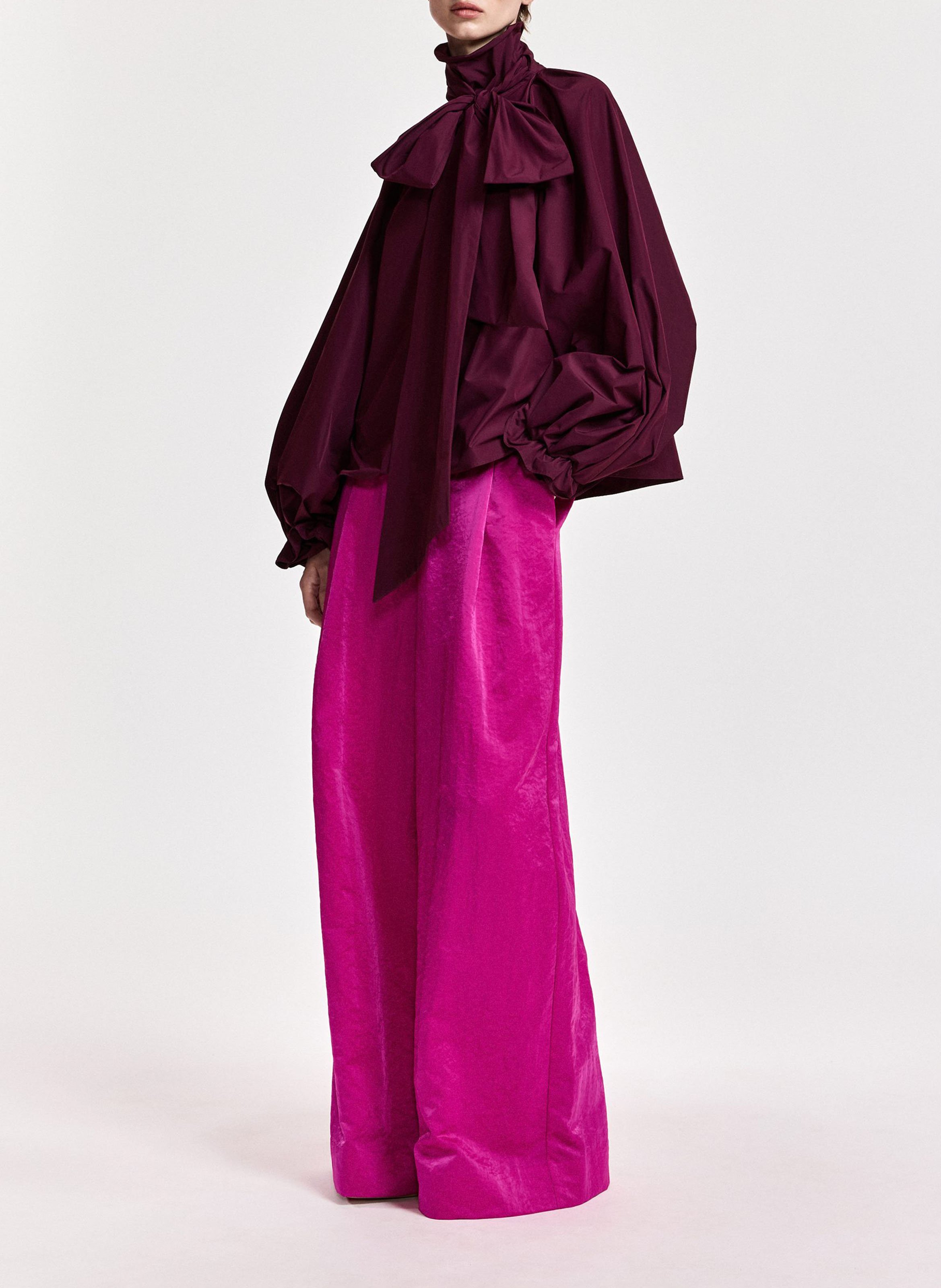 Loose blouse with Lavallière collar ESSENTIEL ANTWERP Red