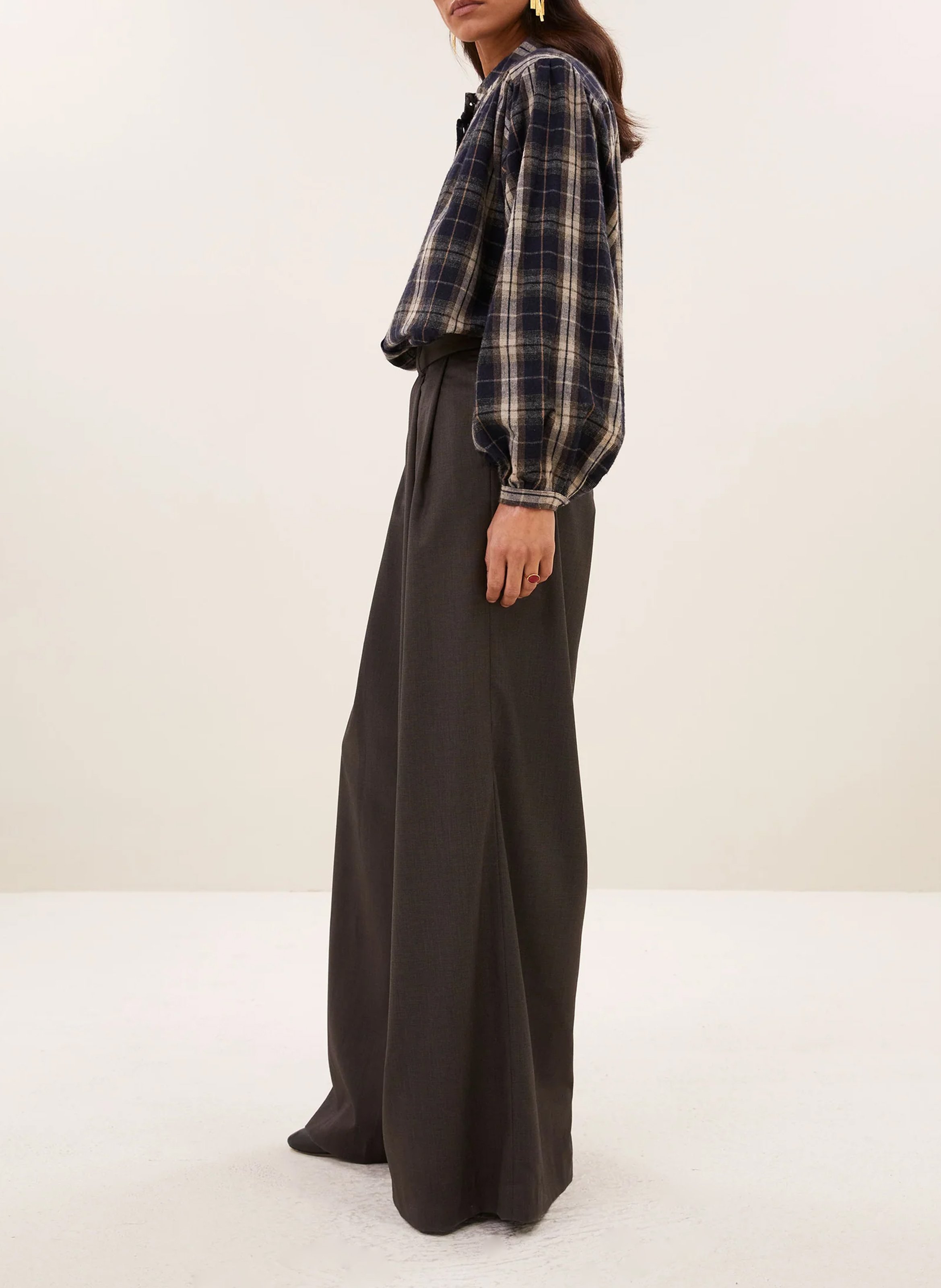 Chemise ample à carreaux BY BAR Blauw