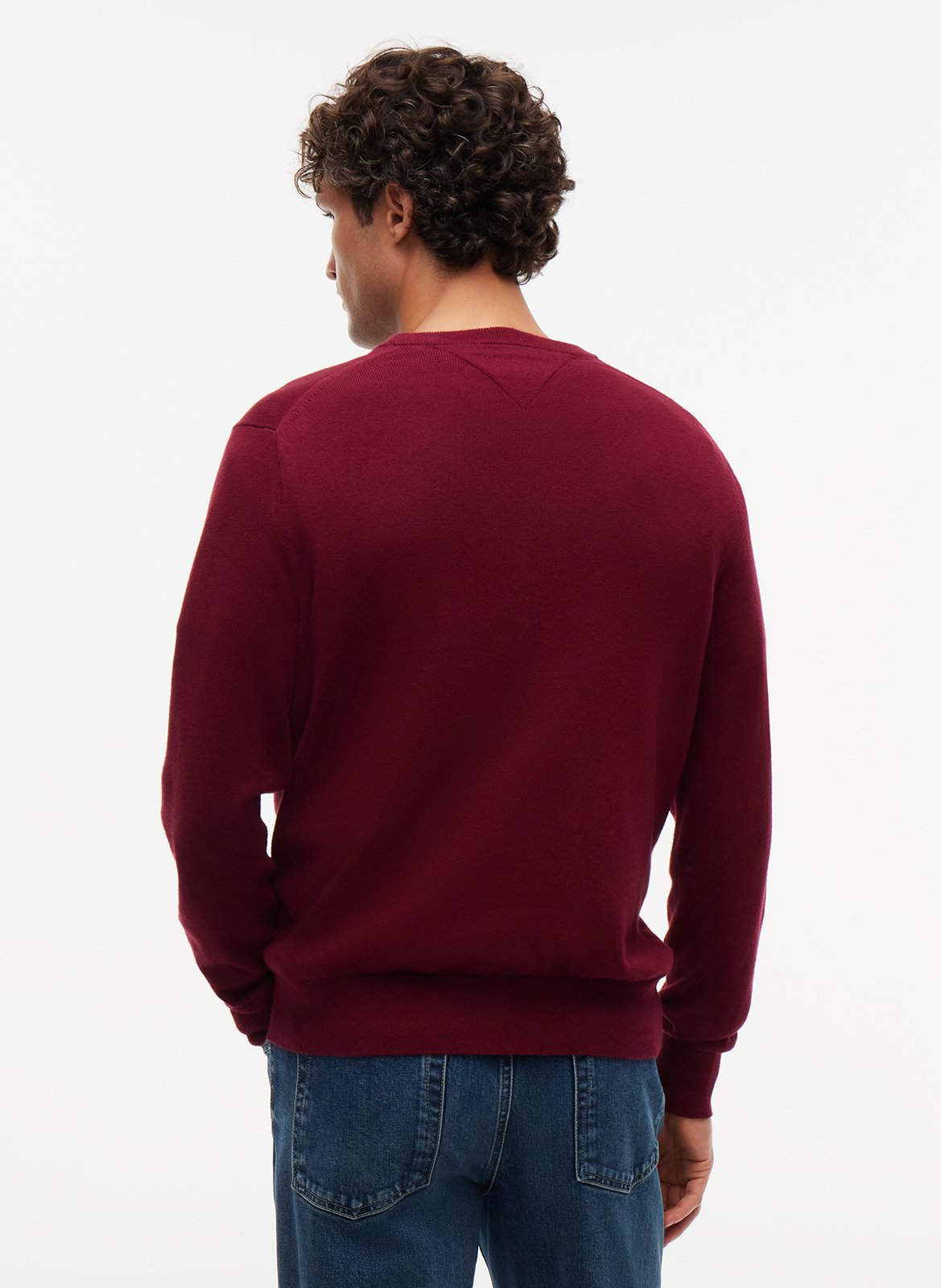 Gebreide trui met ronde hals - katoenblend TOMMY HILFIGER Violet