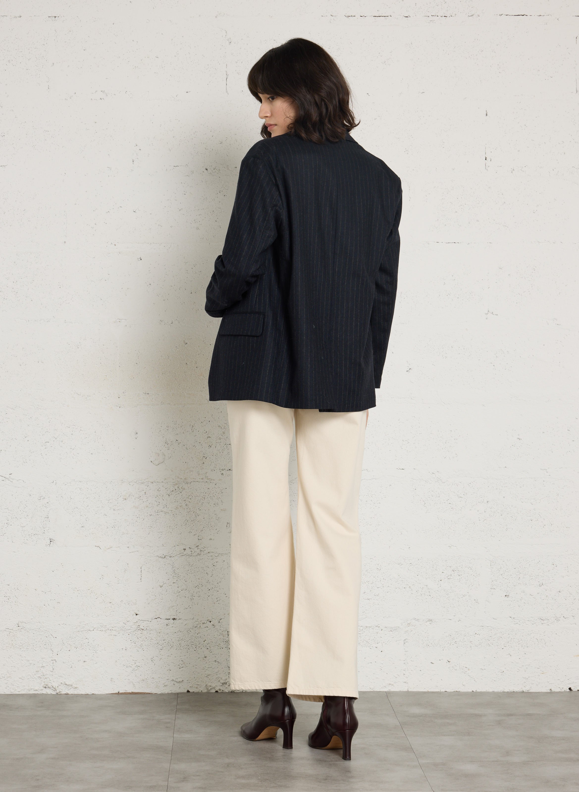 Gestreepte recht gesneden blazer HARTFORD Blauw