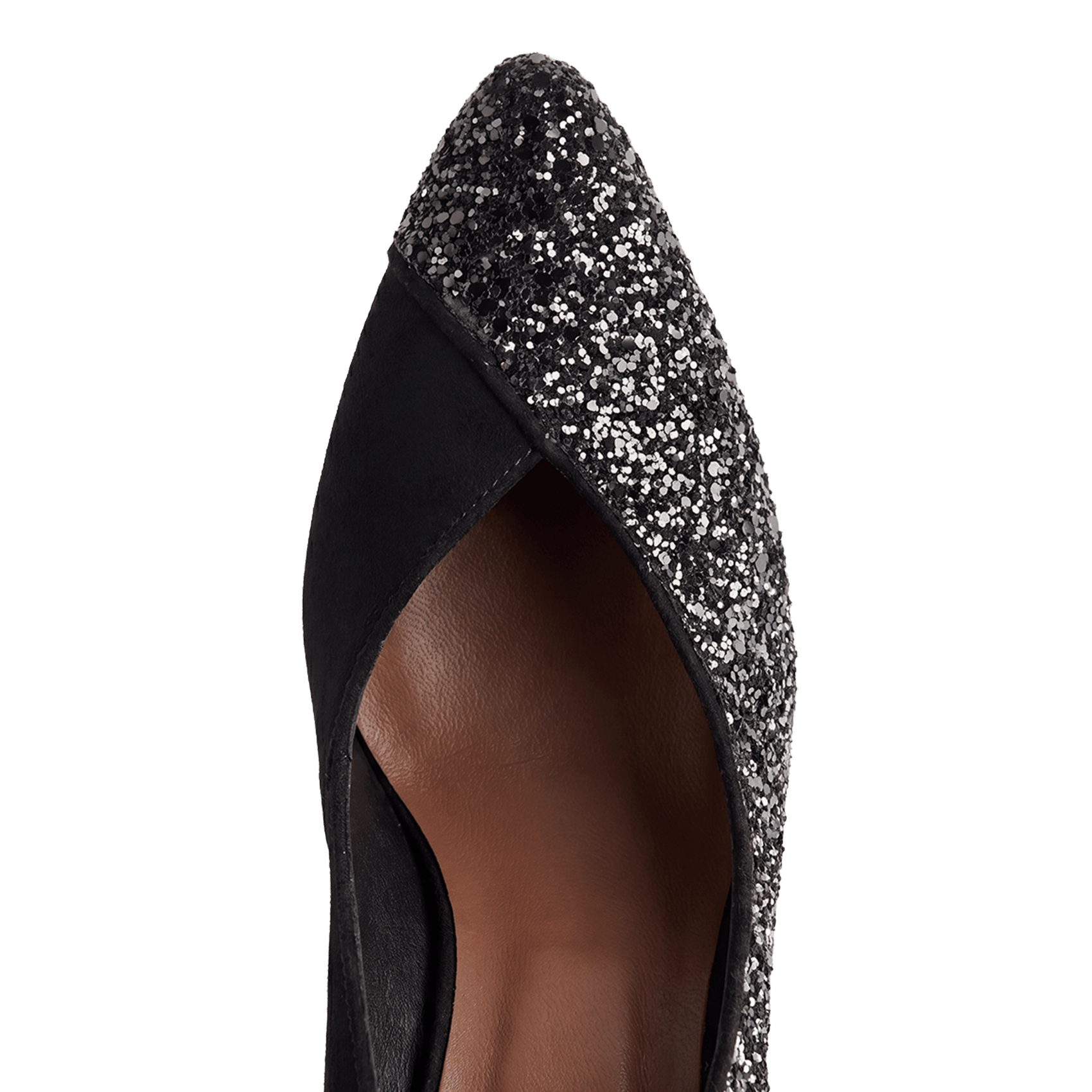 Glitterpumps met ronde neus JONAK Zwart