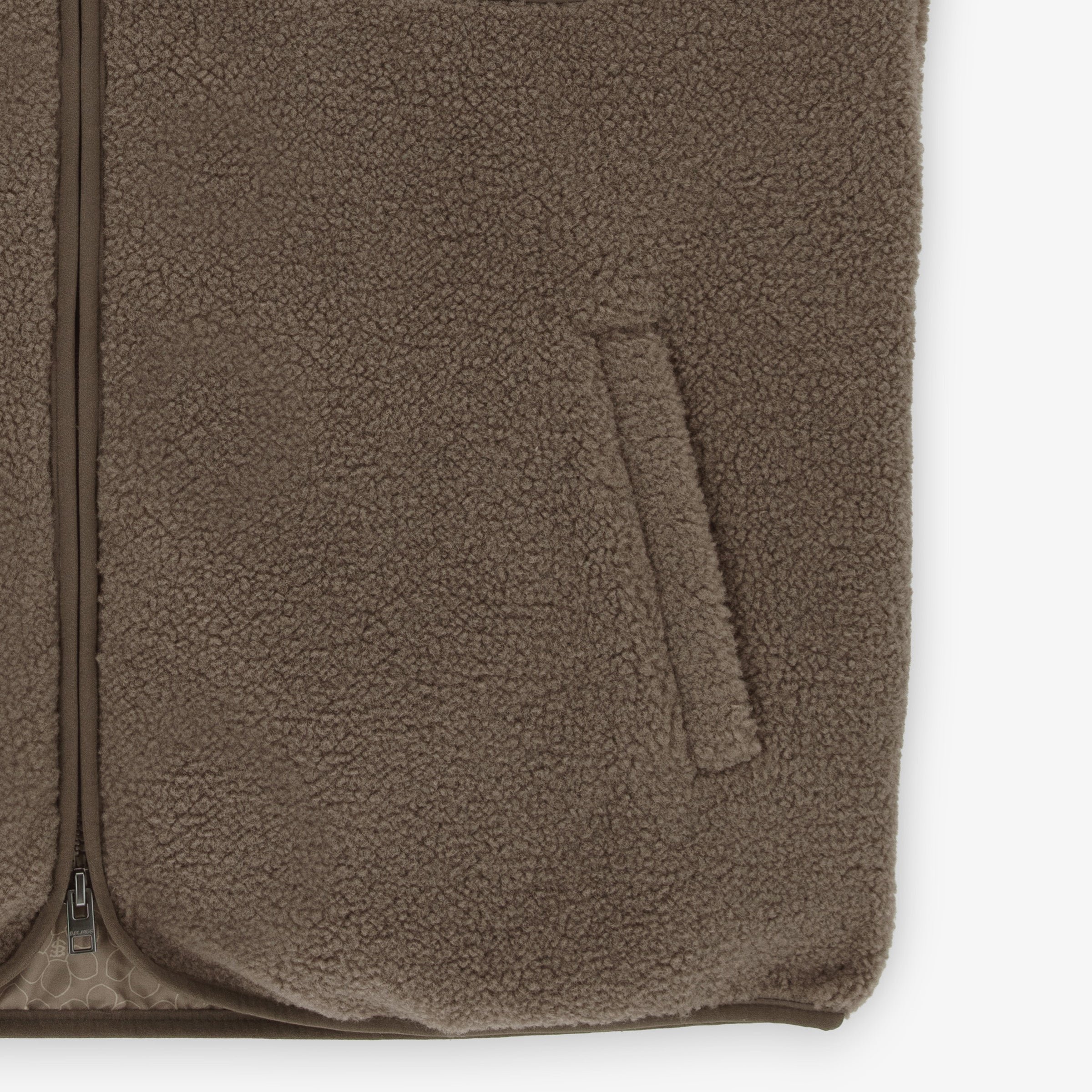 Sleeveless sherpa fleece vest SERGE BLANCO Brown