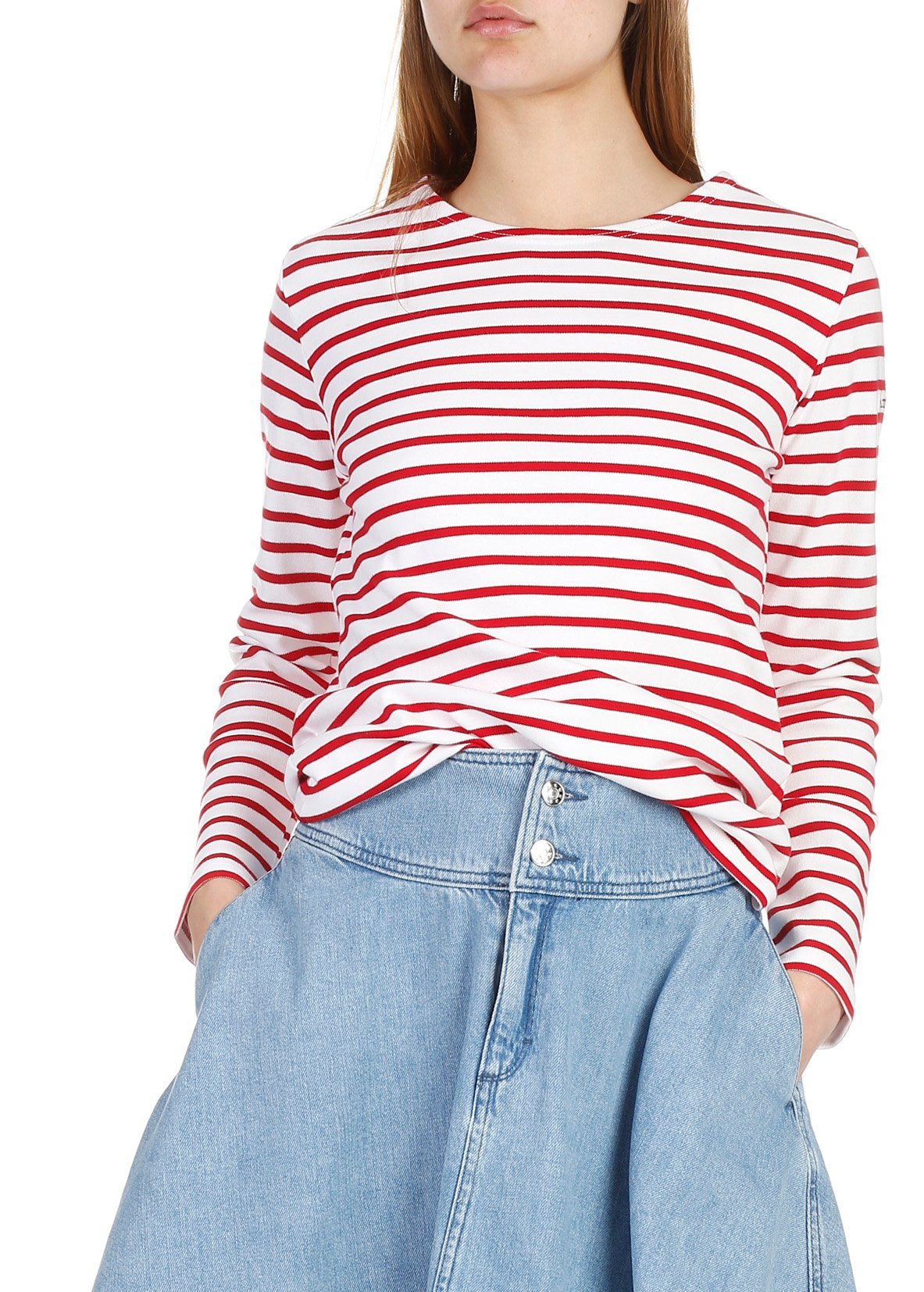 Round-neck cotton sailor top ARMOR LUX White