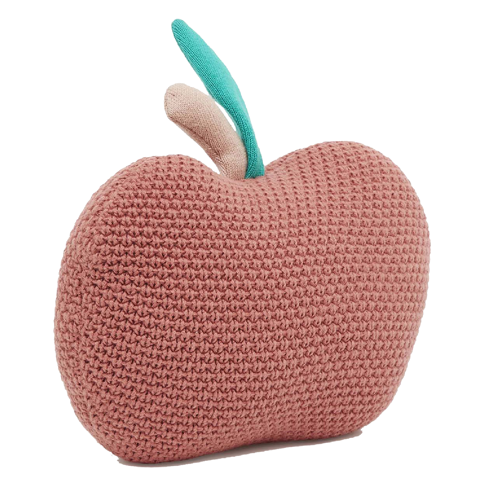 Coussin pomme en coton biologique BONTON Pink