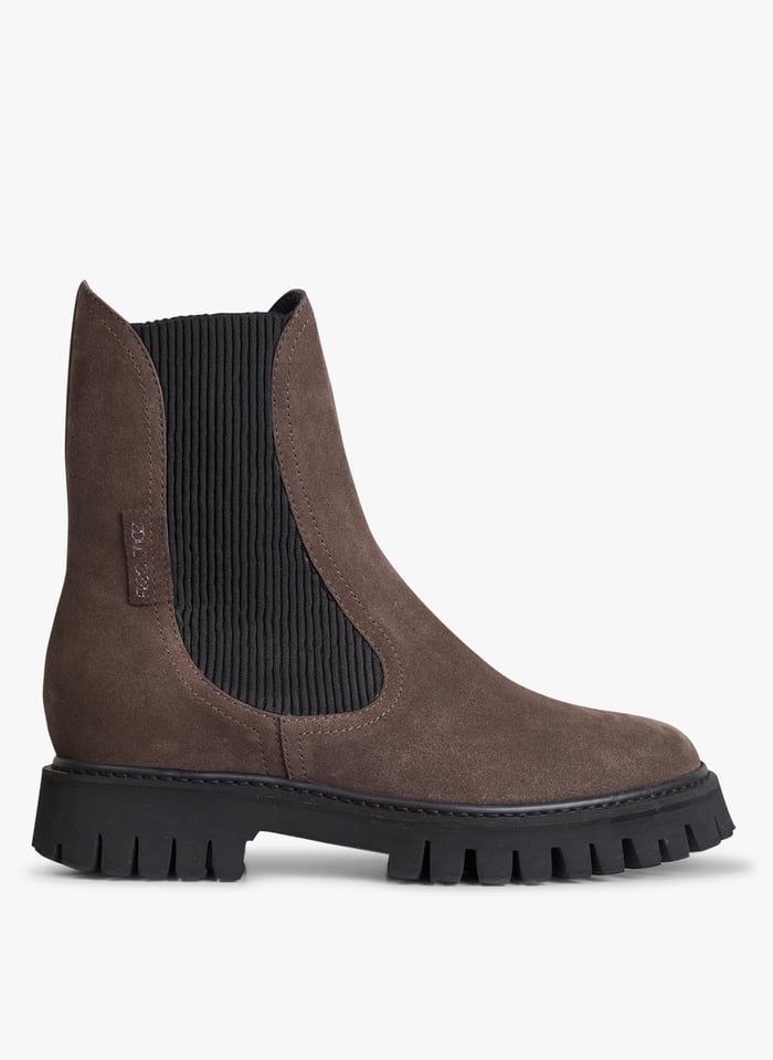 Suede Mid calf Boots Galet Free Lance Women Place des Tendances