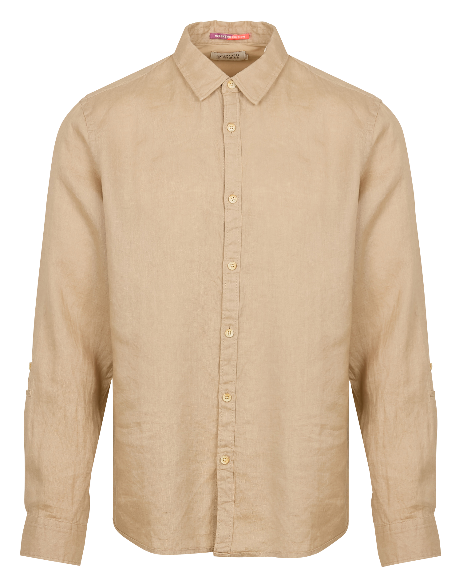 Chemise regular en lin Beige