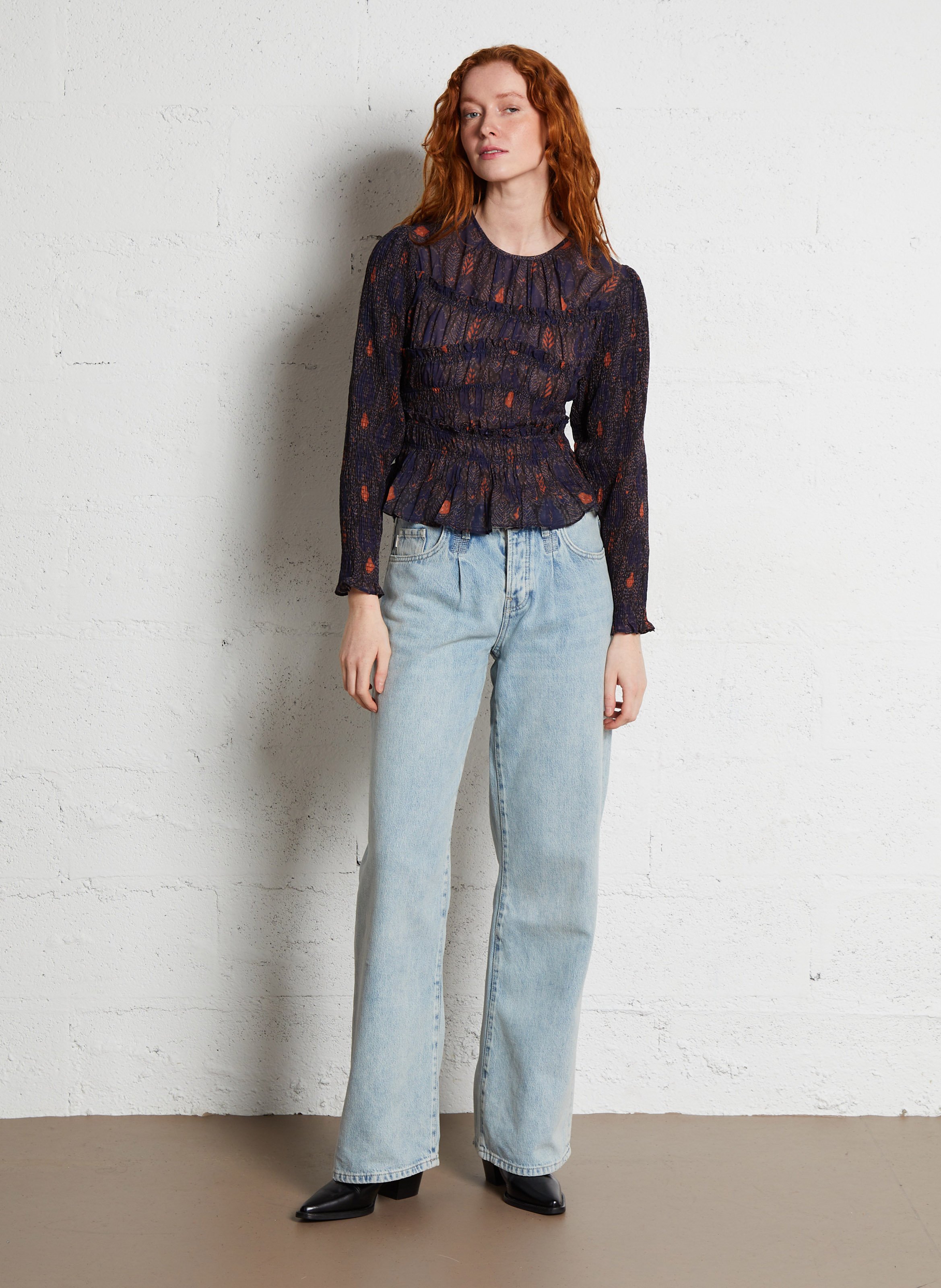 Bluse mit Print ANTIK BATIK Blau