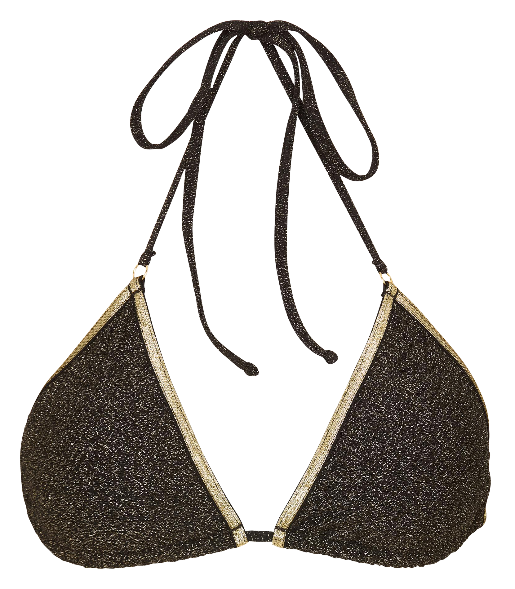 Glittery bikini top LA NOUVELLE Black