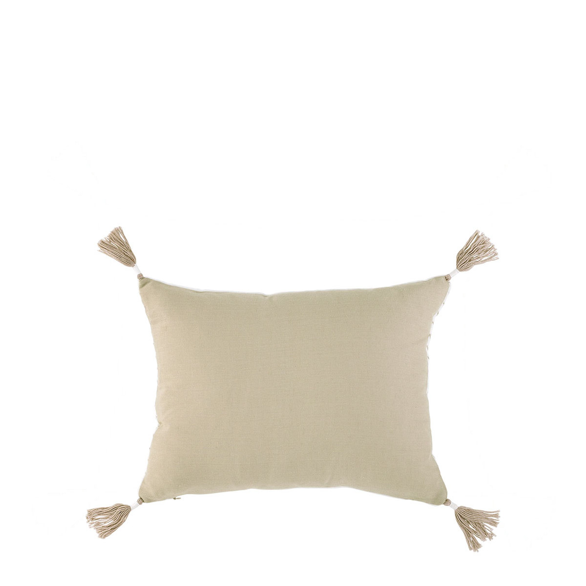 Mattéo cotton velvet cushion cover BLANC D'IVOIRE White
