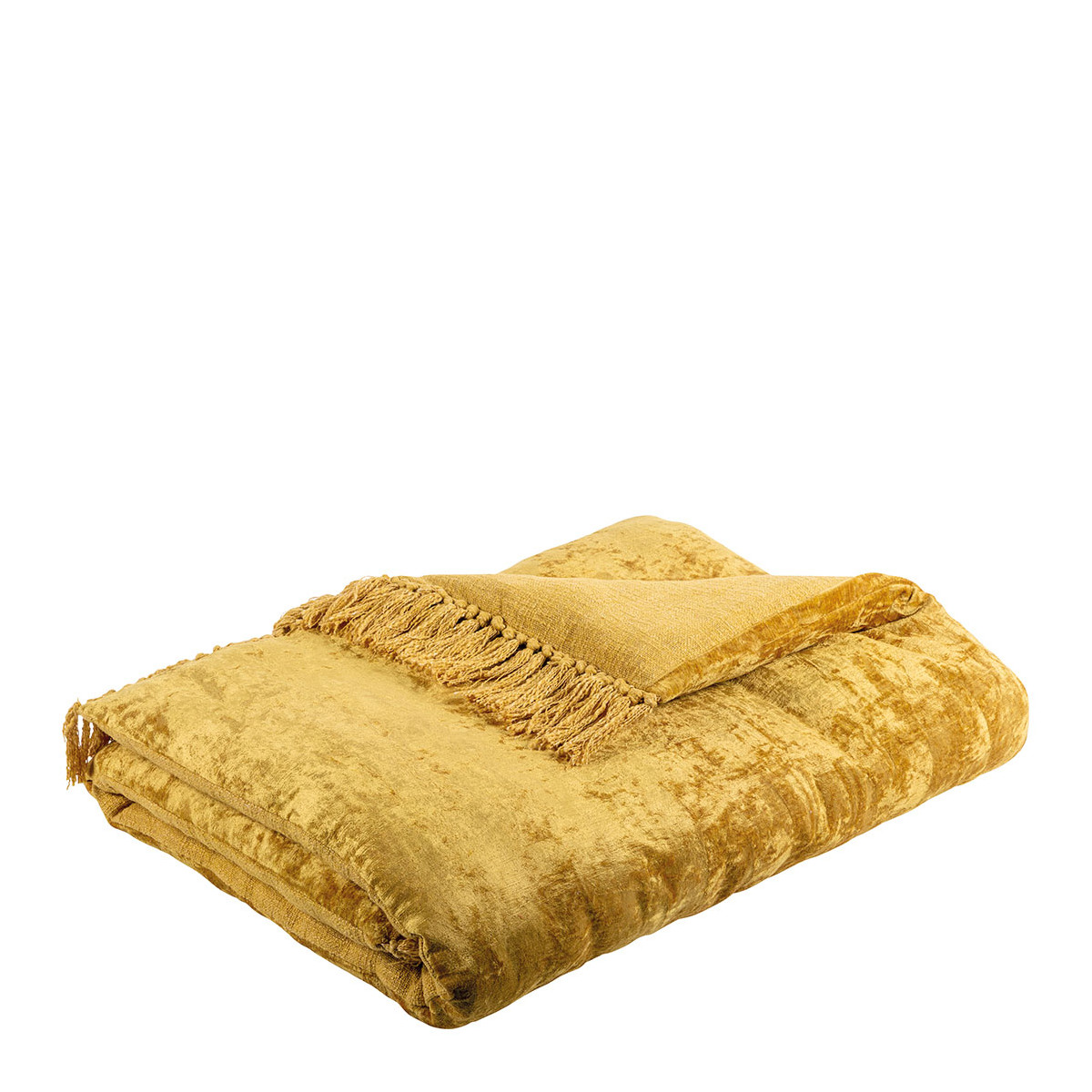 Iridescent velvet futon BLANC D'IVOIRE Yellow
