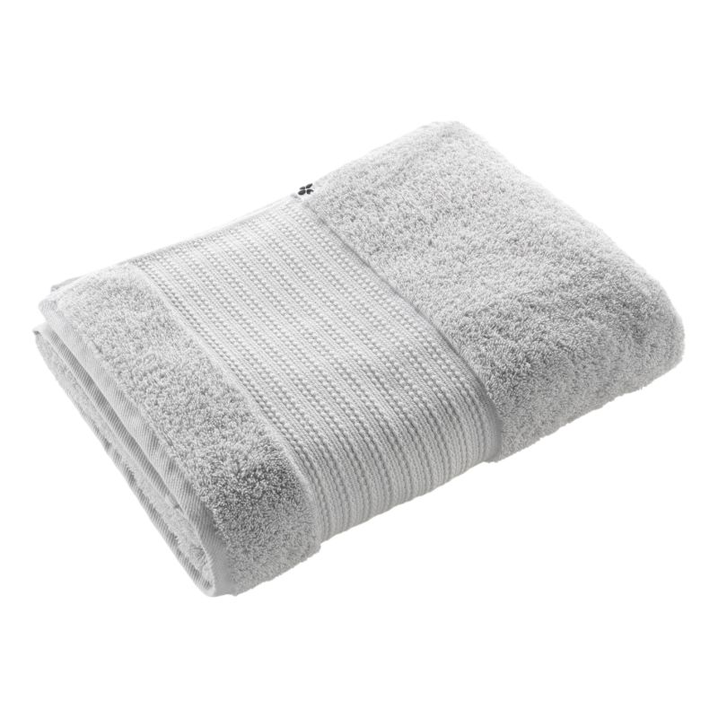 100% combed cotton bath towel L'EFFET PAPILLON Grey