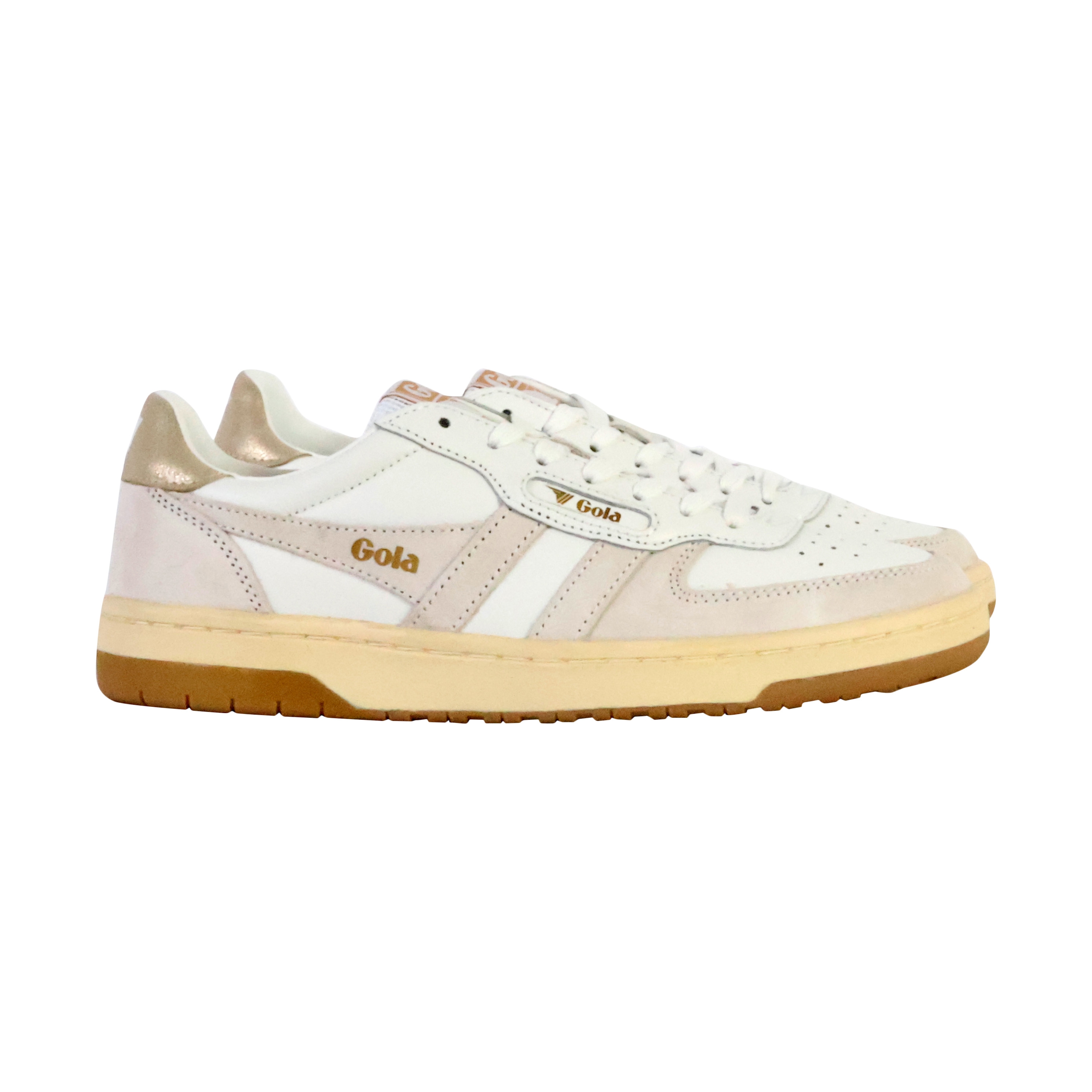 Hawk leather platform sneakers GOLA White