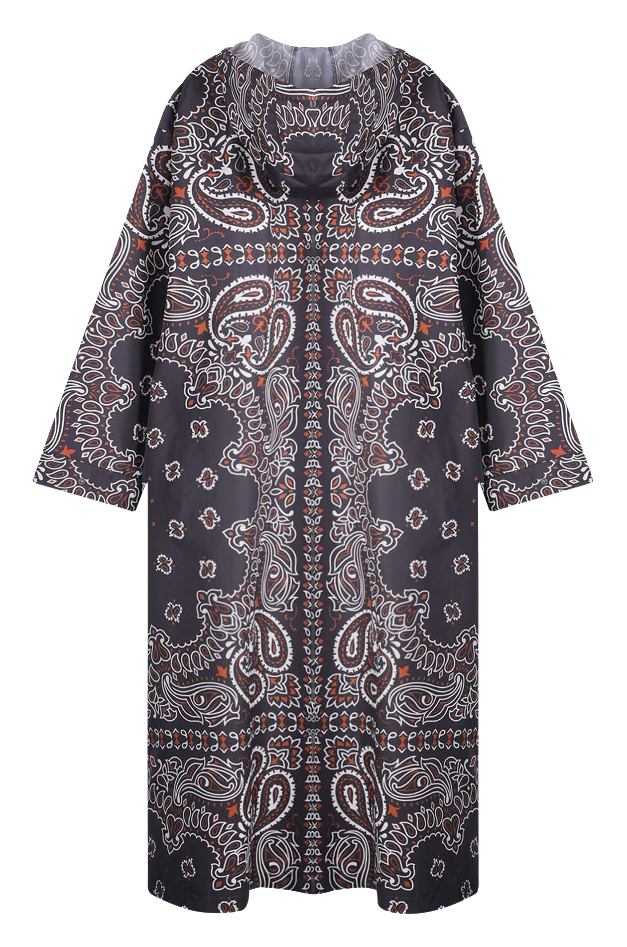 Oversized Printed Windbreaker WILD Black