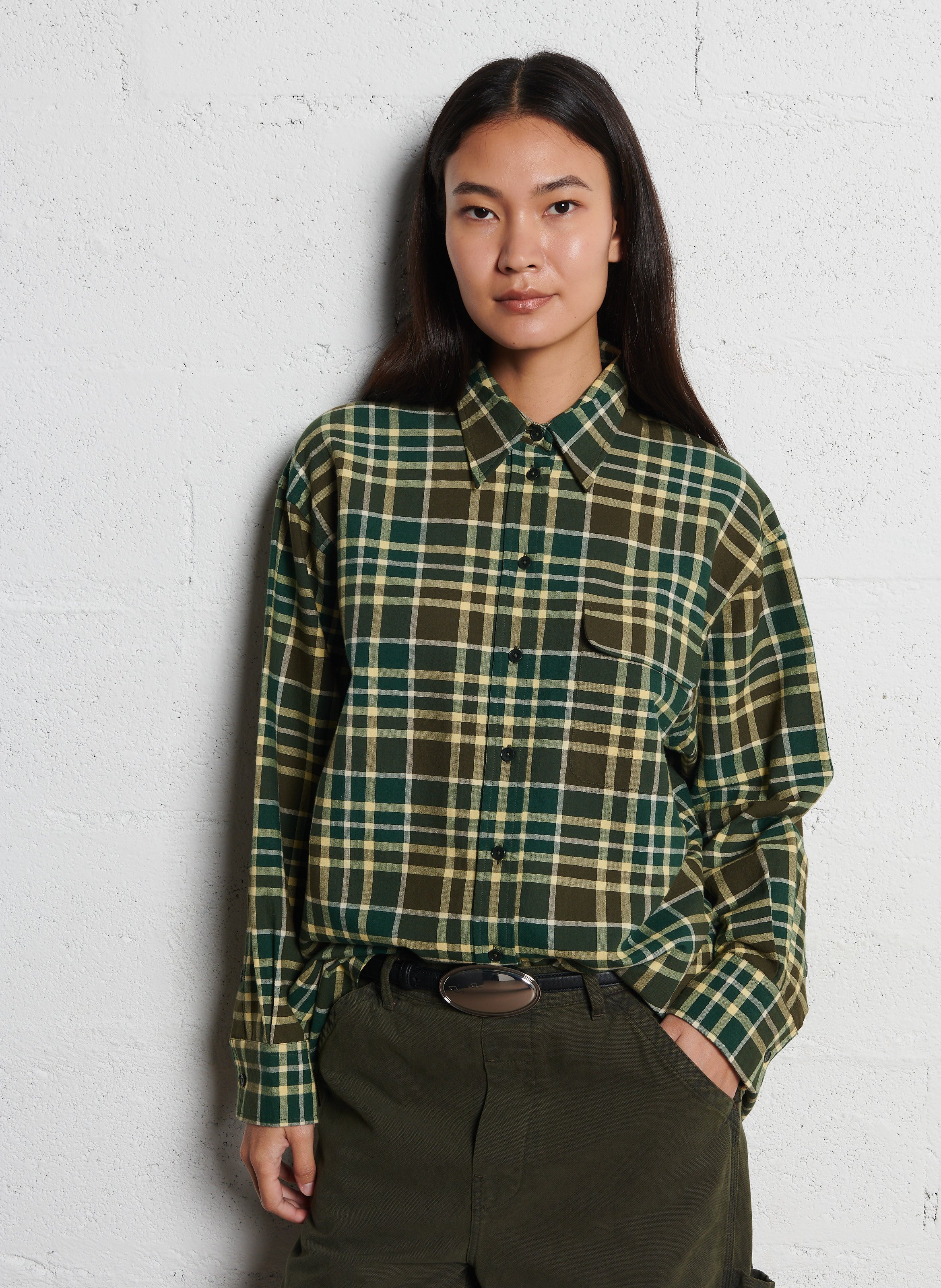 Chemise oversize en coton LAURENCE BRAS Vert