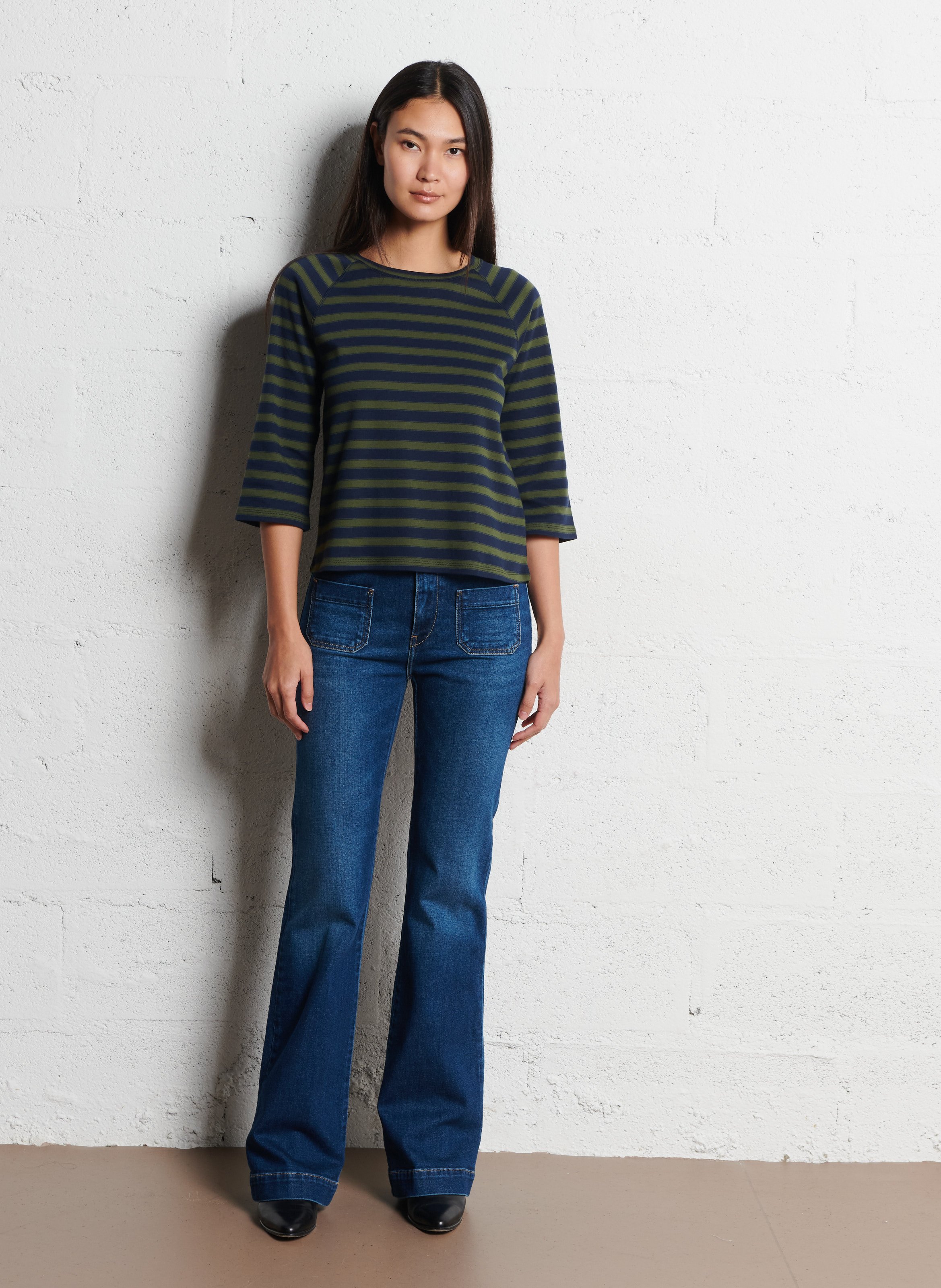 Bootcut-jeans | katoenblend ACQUAVERDE Blauw