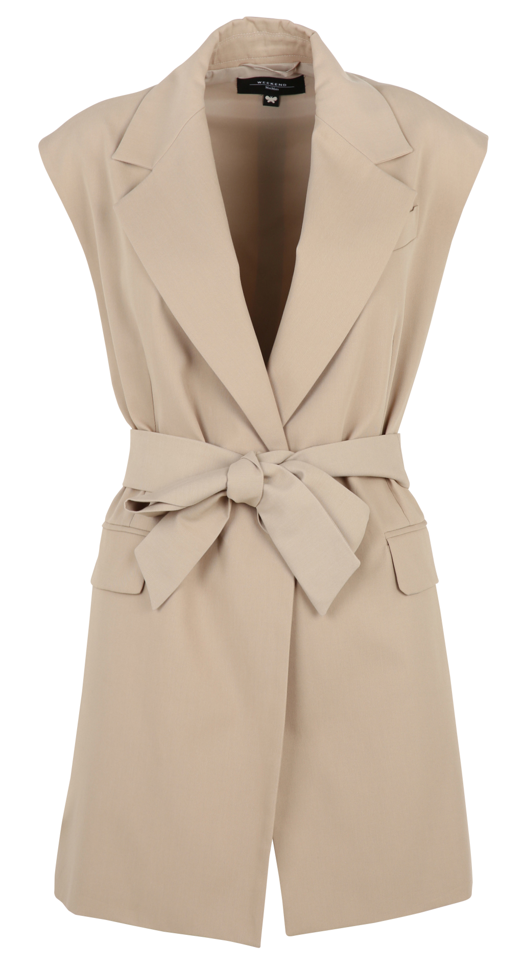 Sleeveless cotton blazer MAX MARA WEEK END Beige