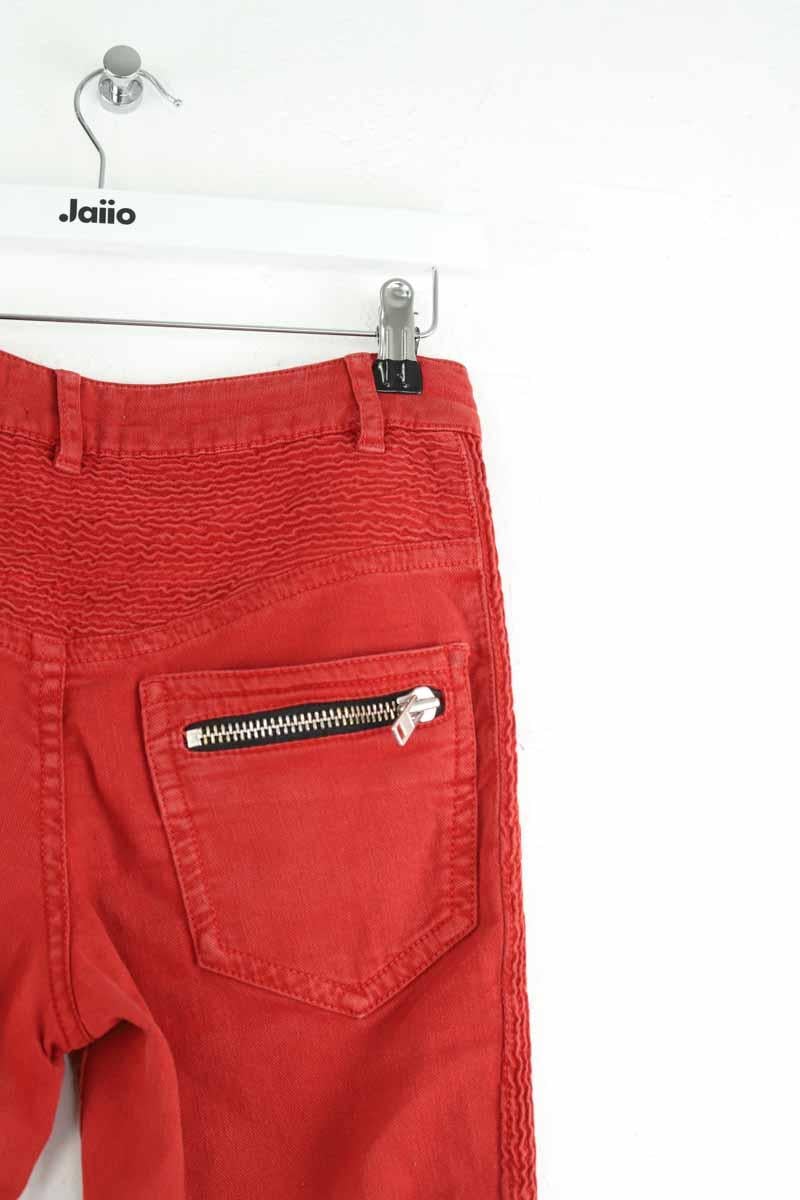 Cotton skinny jeans ISABEL MARANT ÉTOILE - SECONDE MAIN Red