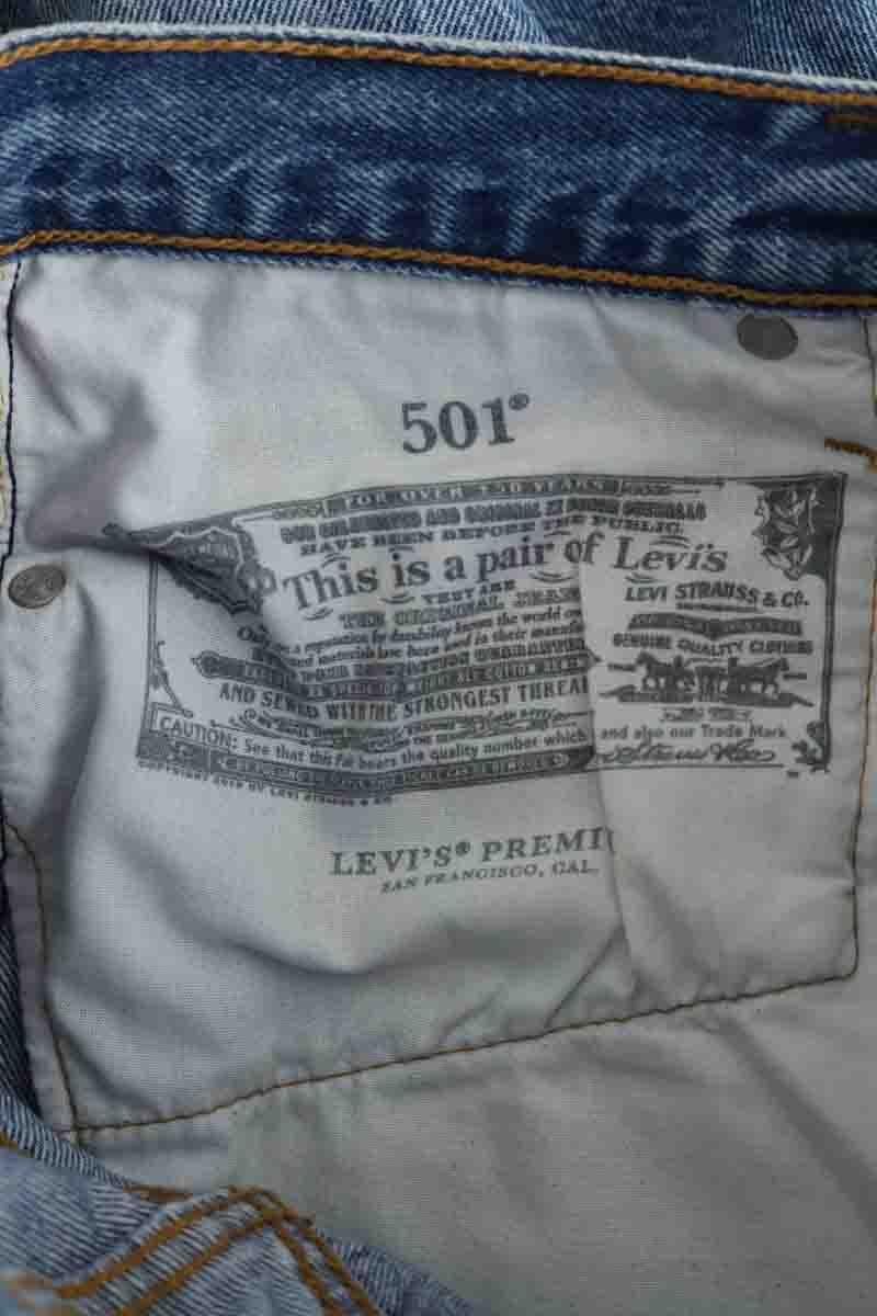 Cotton straight jeans LEVI'S - Seconde main Blue