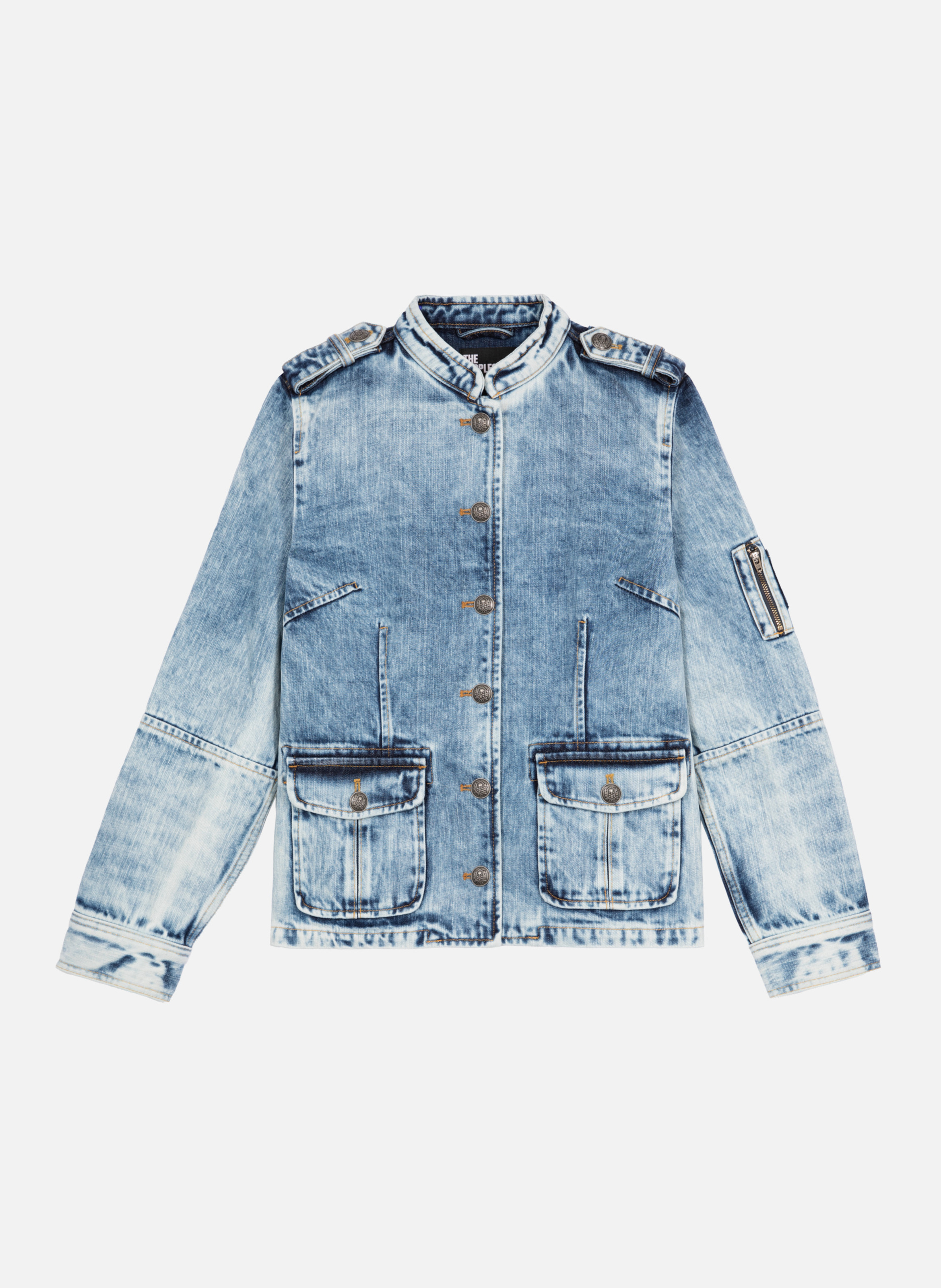 Veste style officier en denim THE KOOPLES Bleu