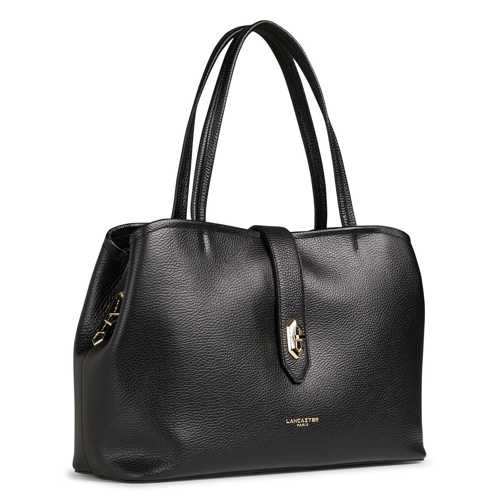 Leather clutch bag LANCASTER PARIS Black