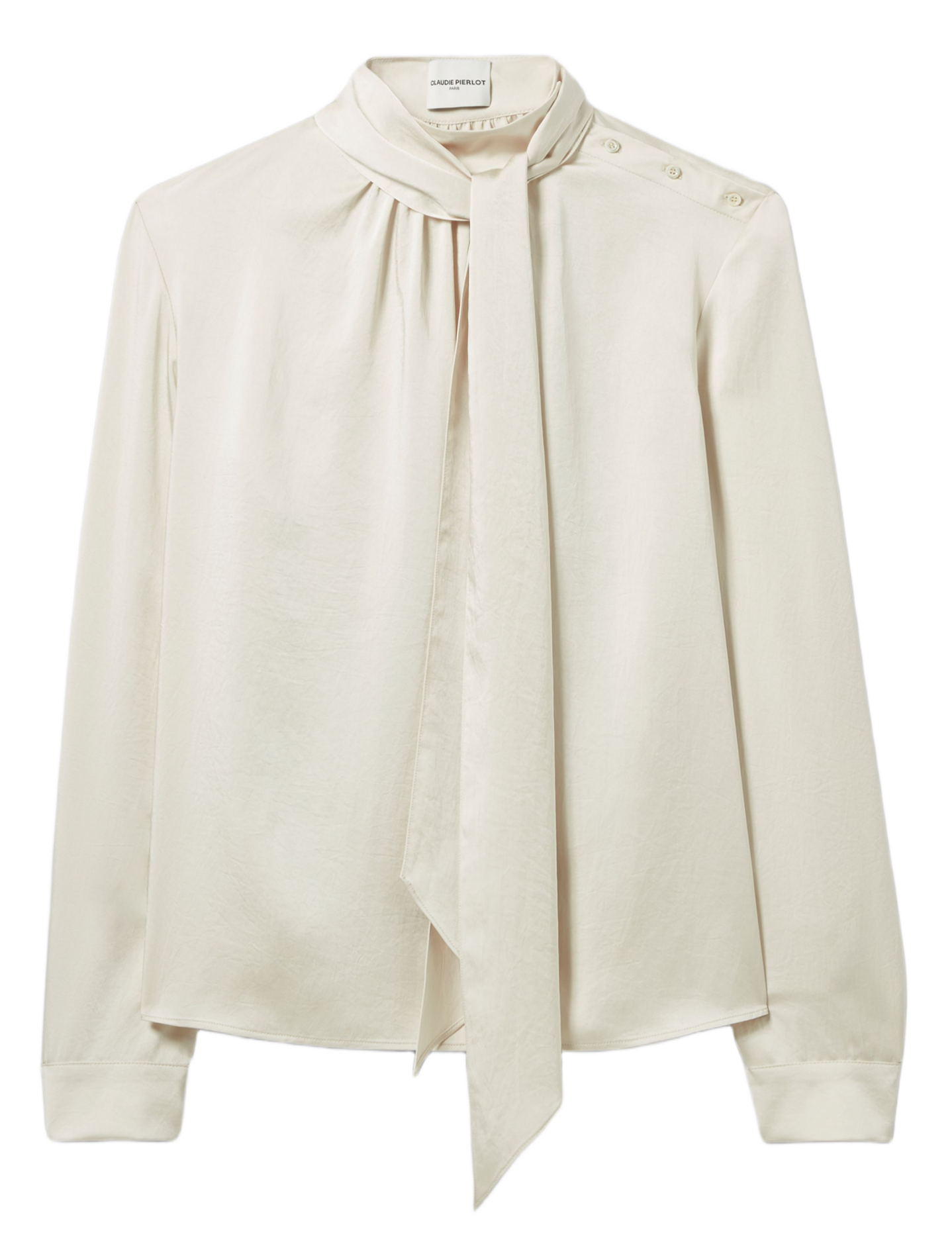 Loose blouse with Lavallière collar CLAUDIE PIERLOT Beige