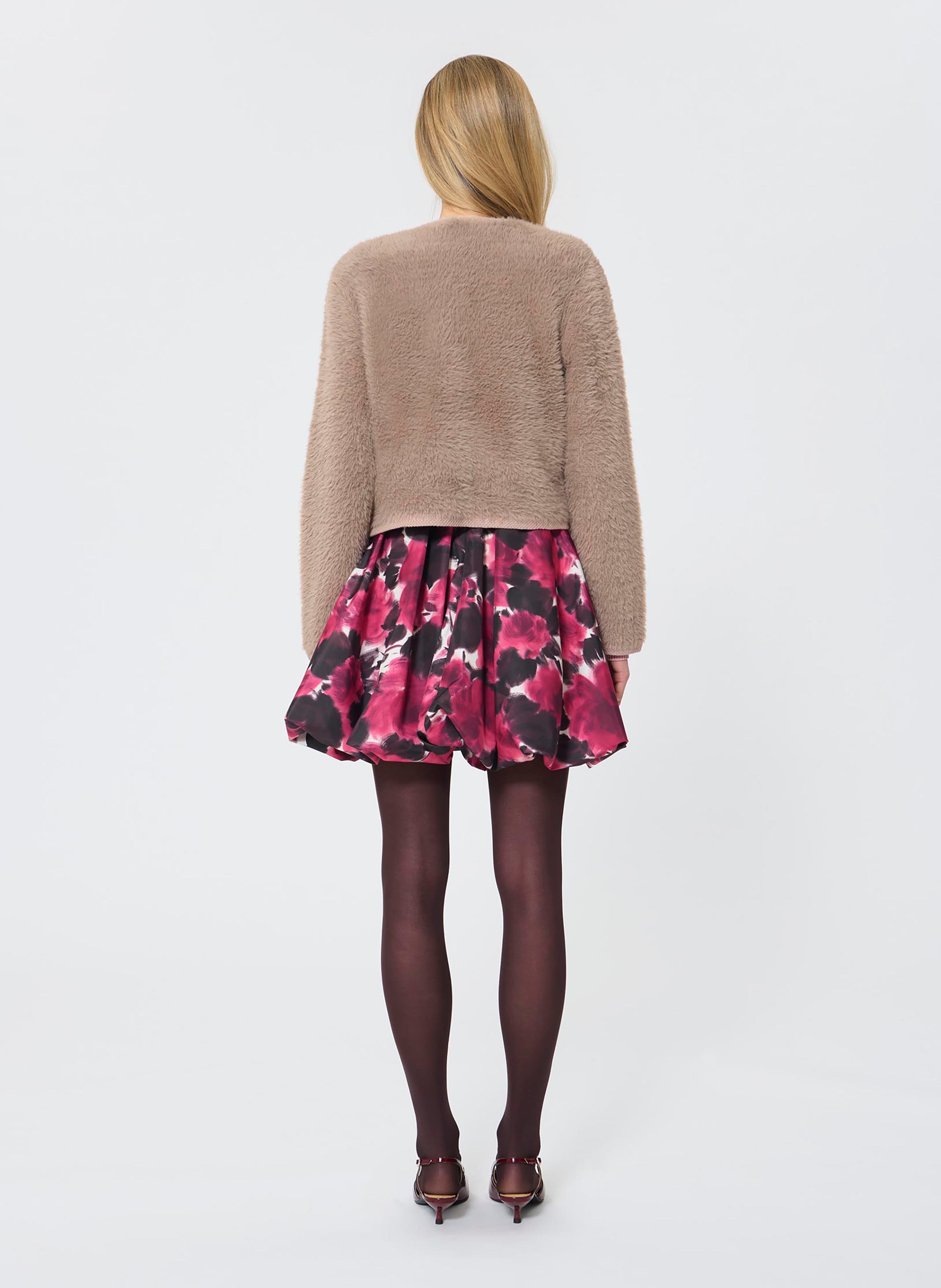 Veste droite col rond TARA JARMON Beige