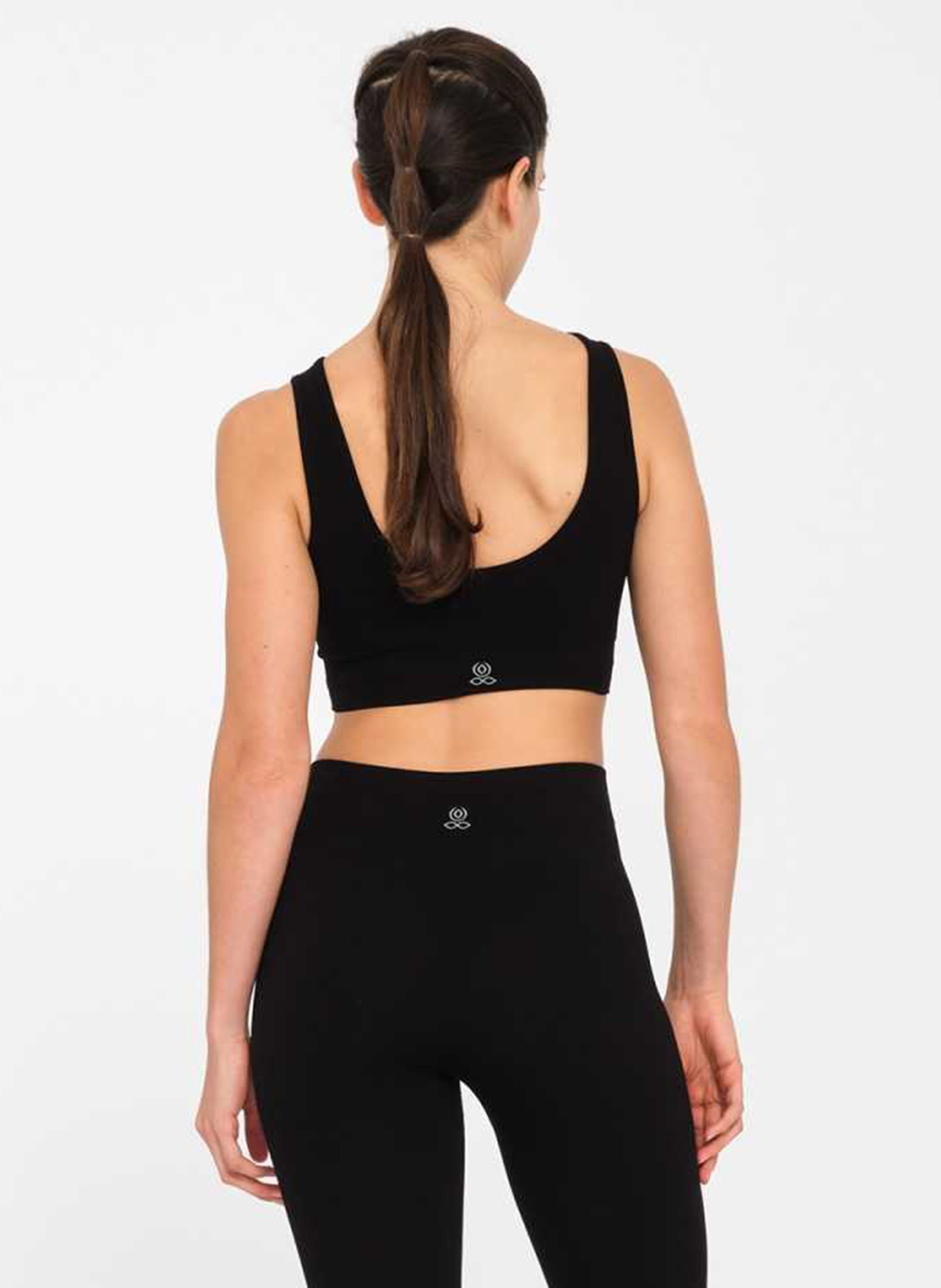 Brassière en fibres de bambou mélangé YOGA SEARCHER Noir