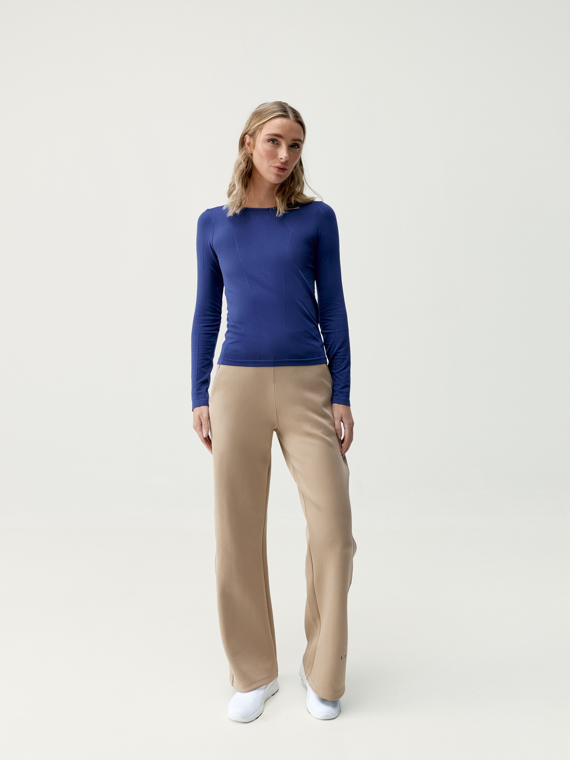 Seamless long-sleeve T-shirts BORN LIVING YOGA Blue