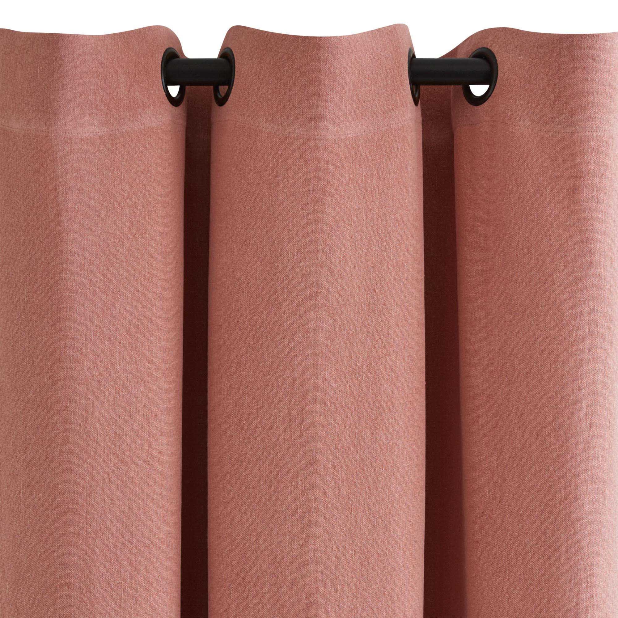 Curtain with black eyelets MADURA Orange