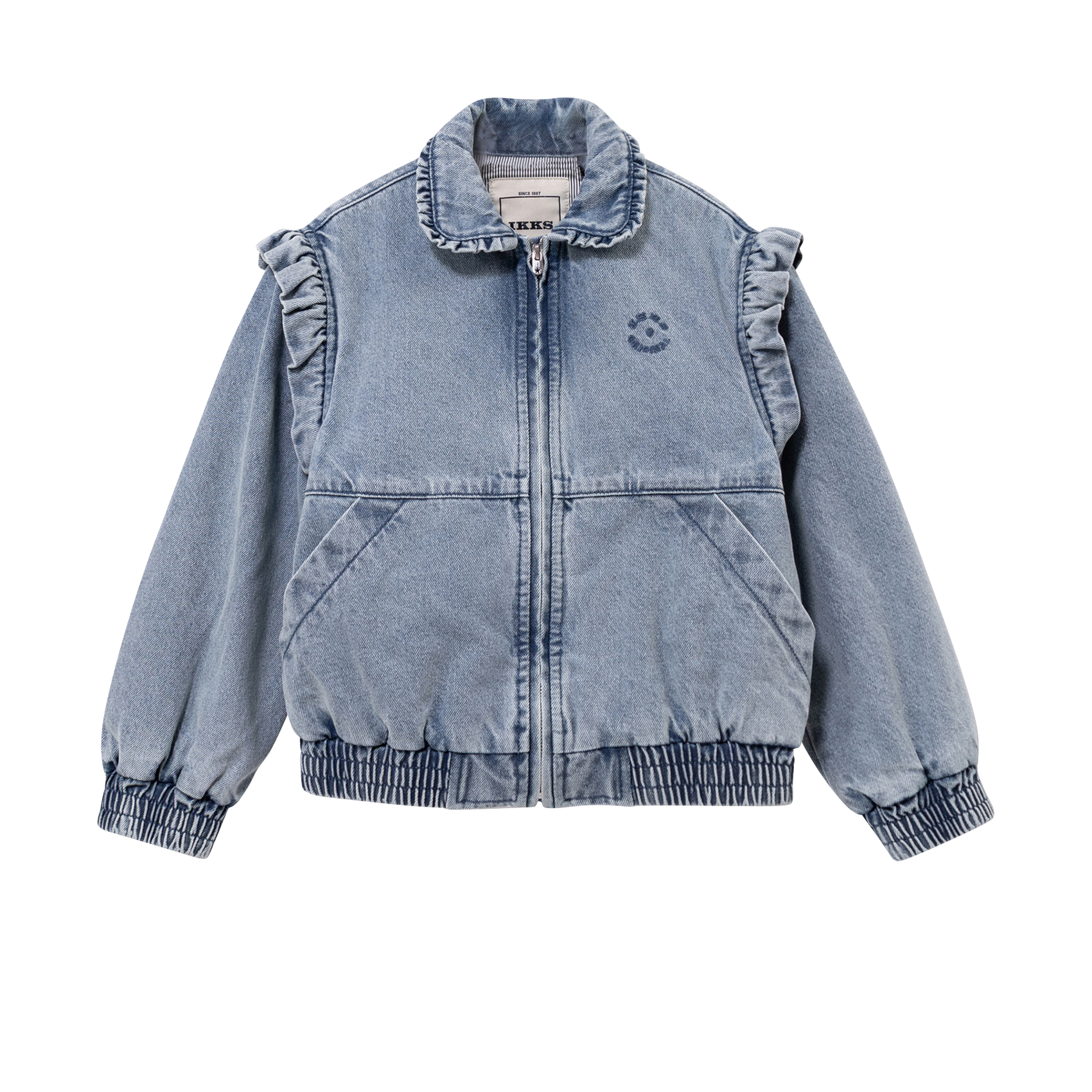 Blouson col classique en coton IKKS JUNIOR Bleu