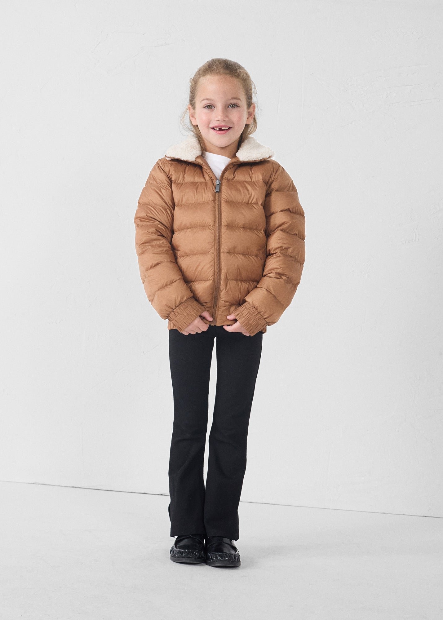 Kids aviator bomber jacket JOTT Brown