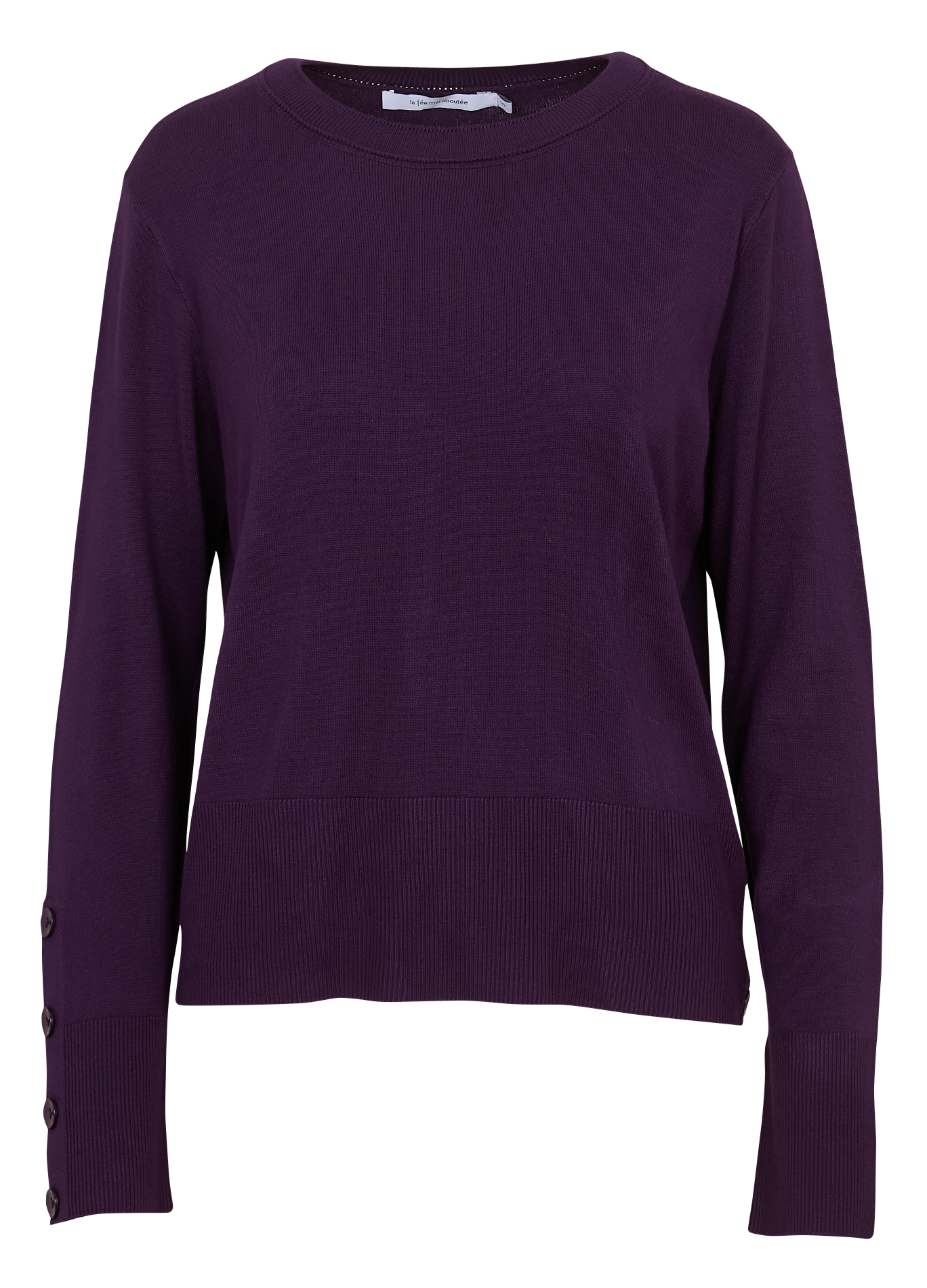 Round-neck straight sweater LA FEE MARABOUTEE Purple