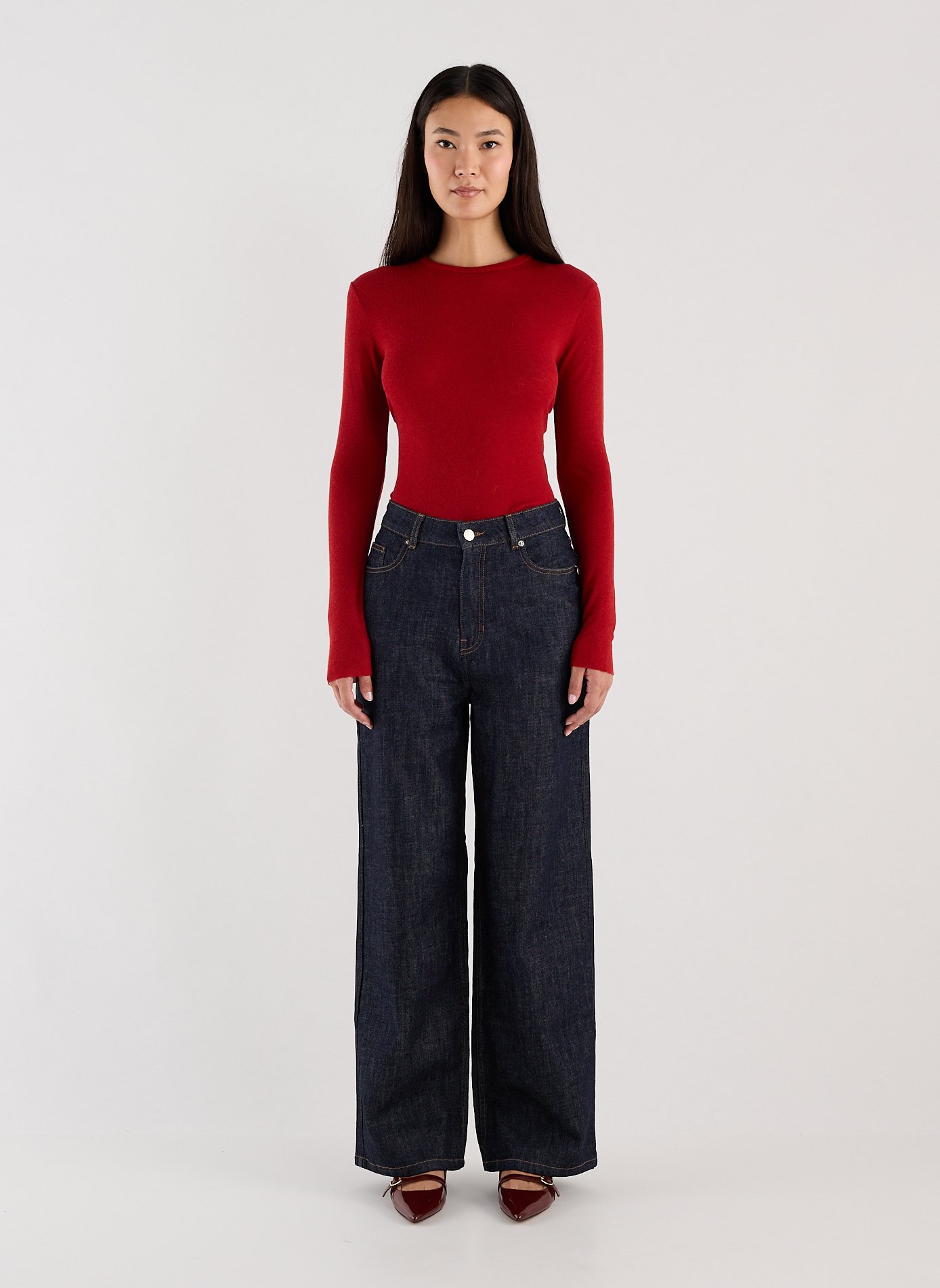 D&uuml;nner Wollpullover  SAISON 1865 Rot