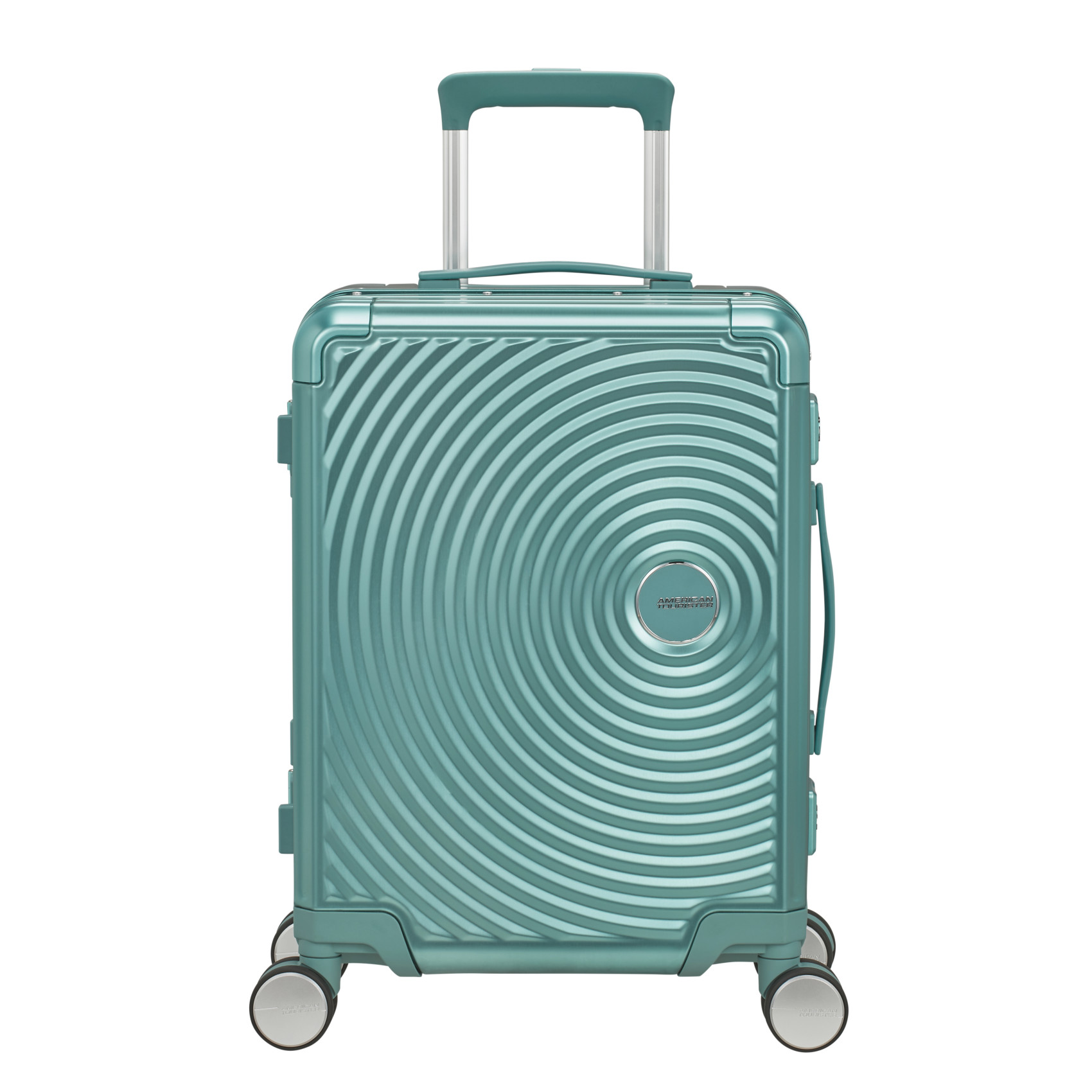 Aluminum suitcase with 4 wheels size S Blue