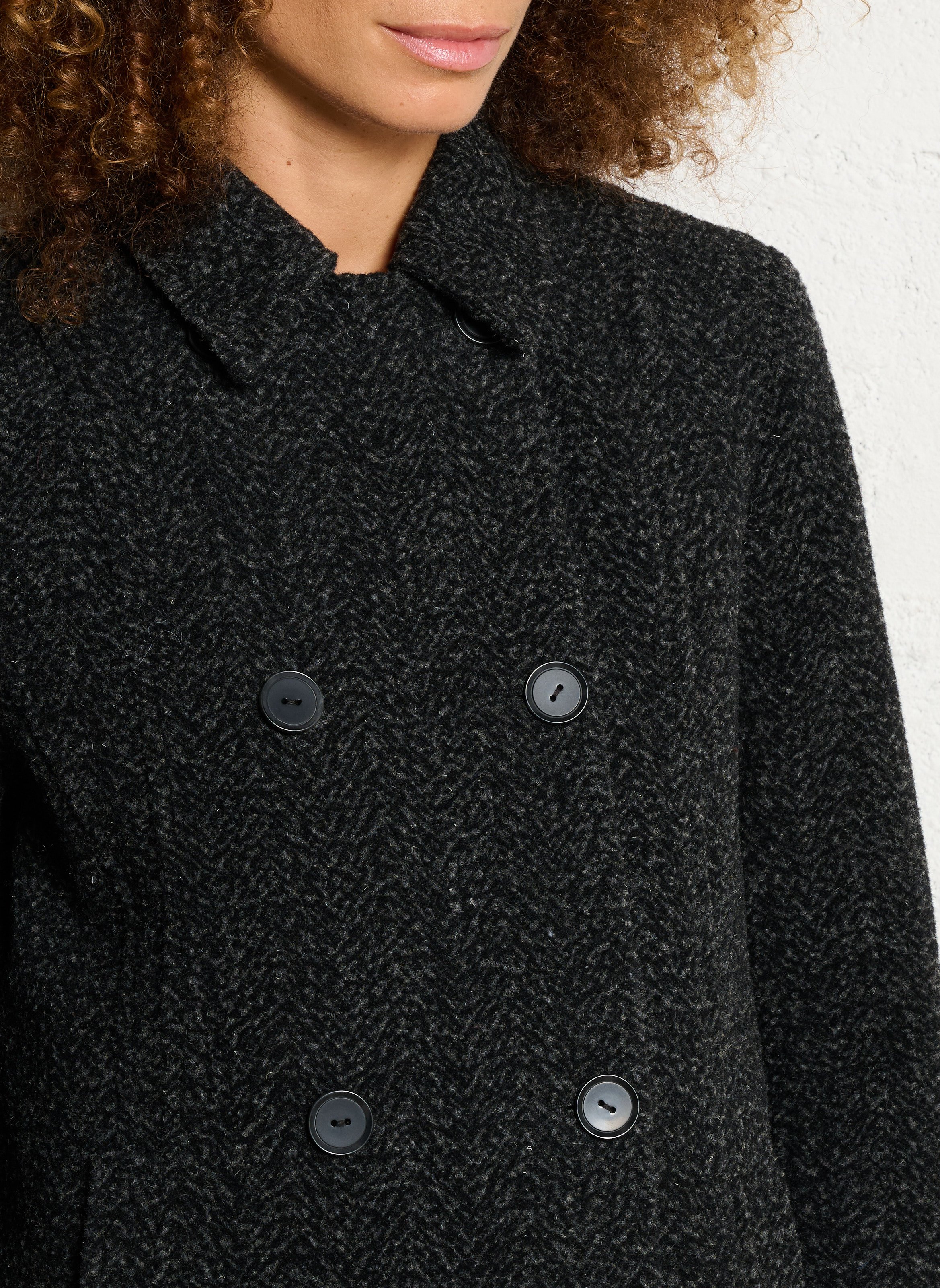 Manteau chiné à double boutonnage ONE STEP Gris