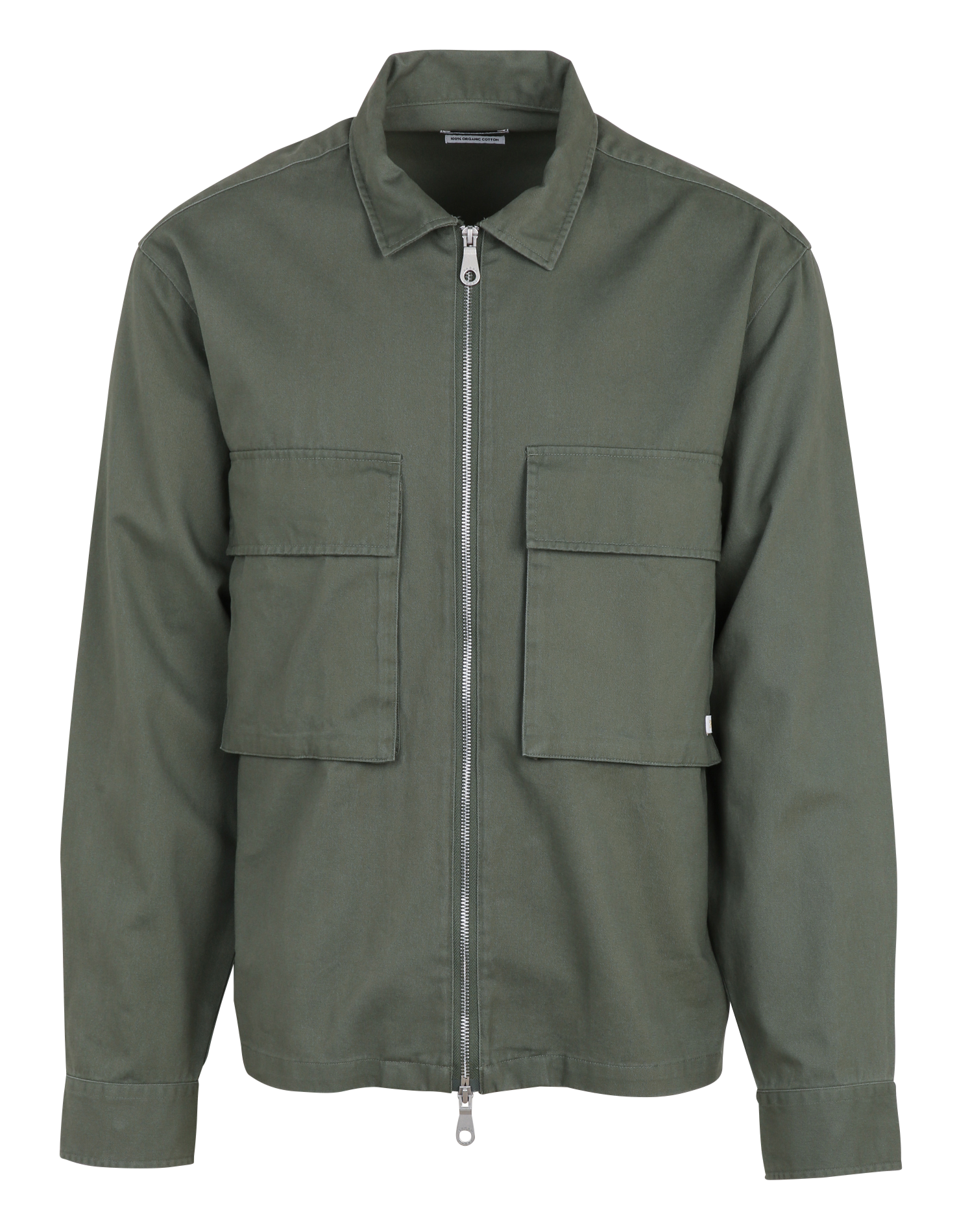 Veste col classique en coton bio FARAH Vert