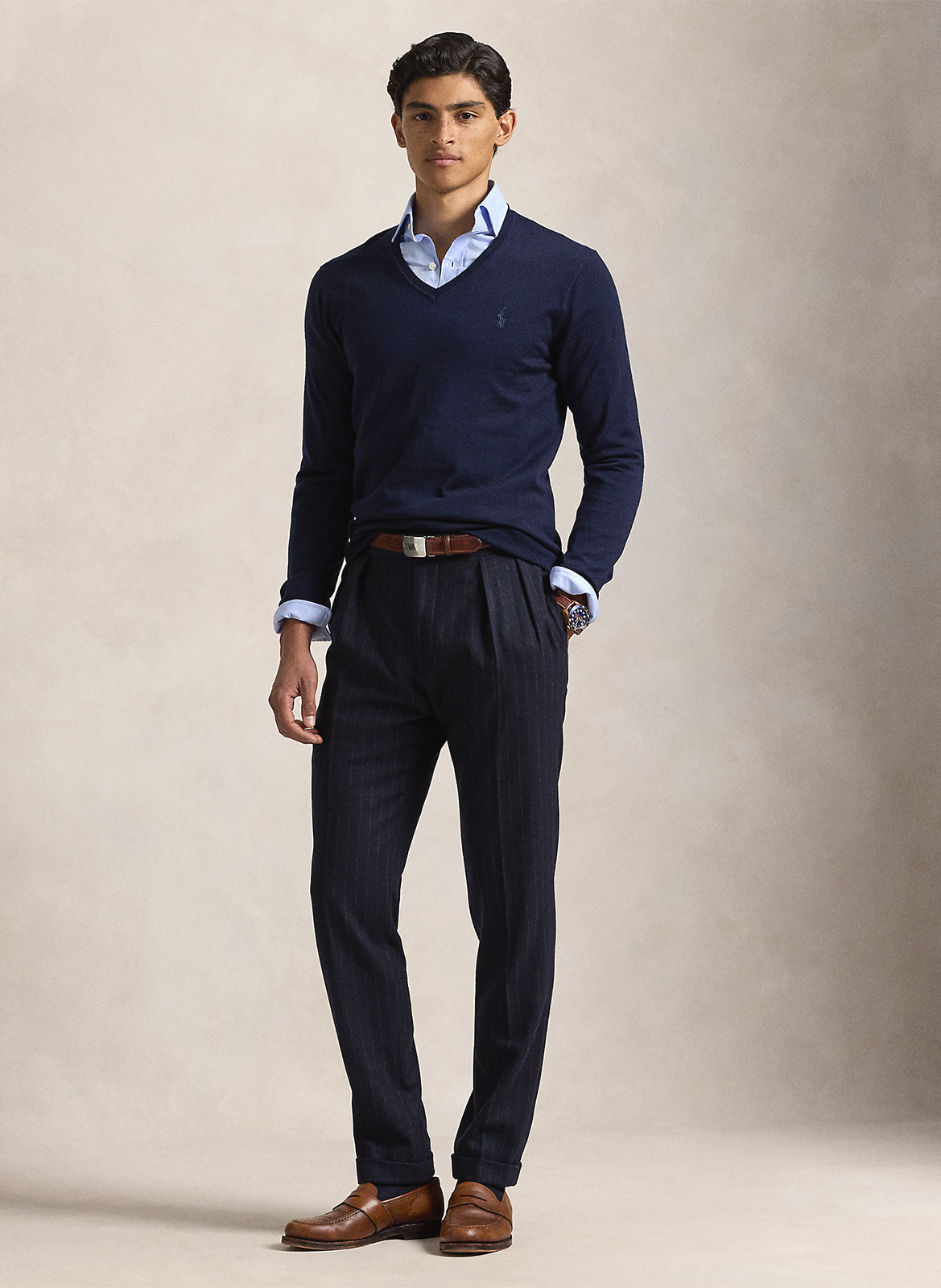 Blossom V-neck wool sweater POLO RALPH LAUREN Blue