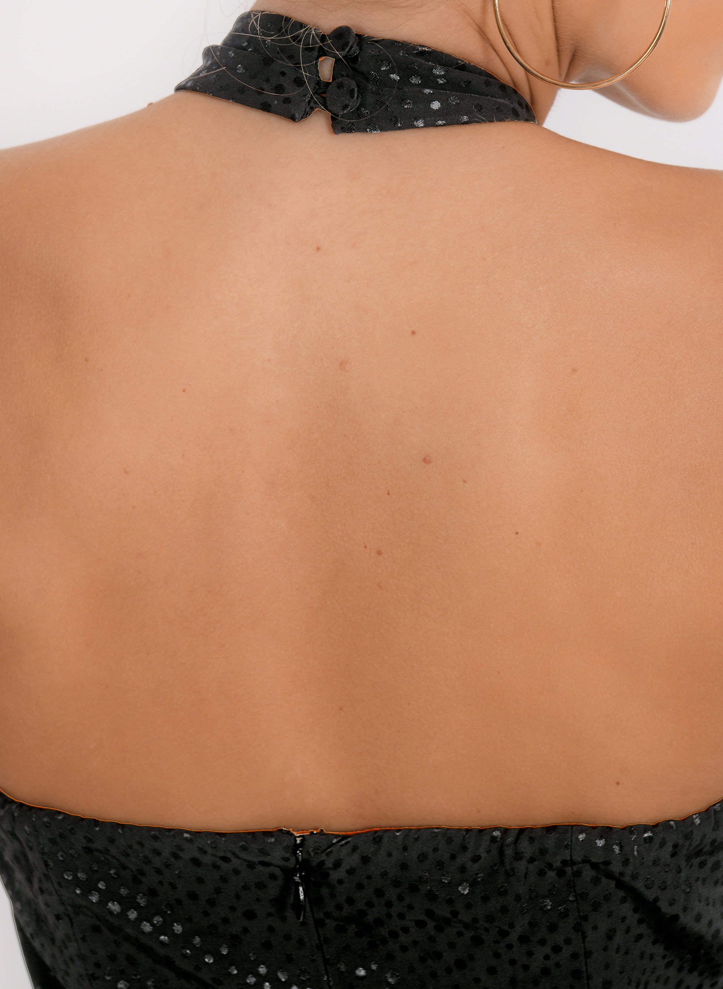 Soepele jacquard jumpsuit met glanzende afwerking KOOKAI Zwart