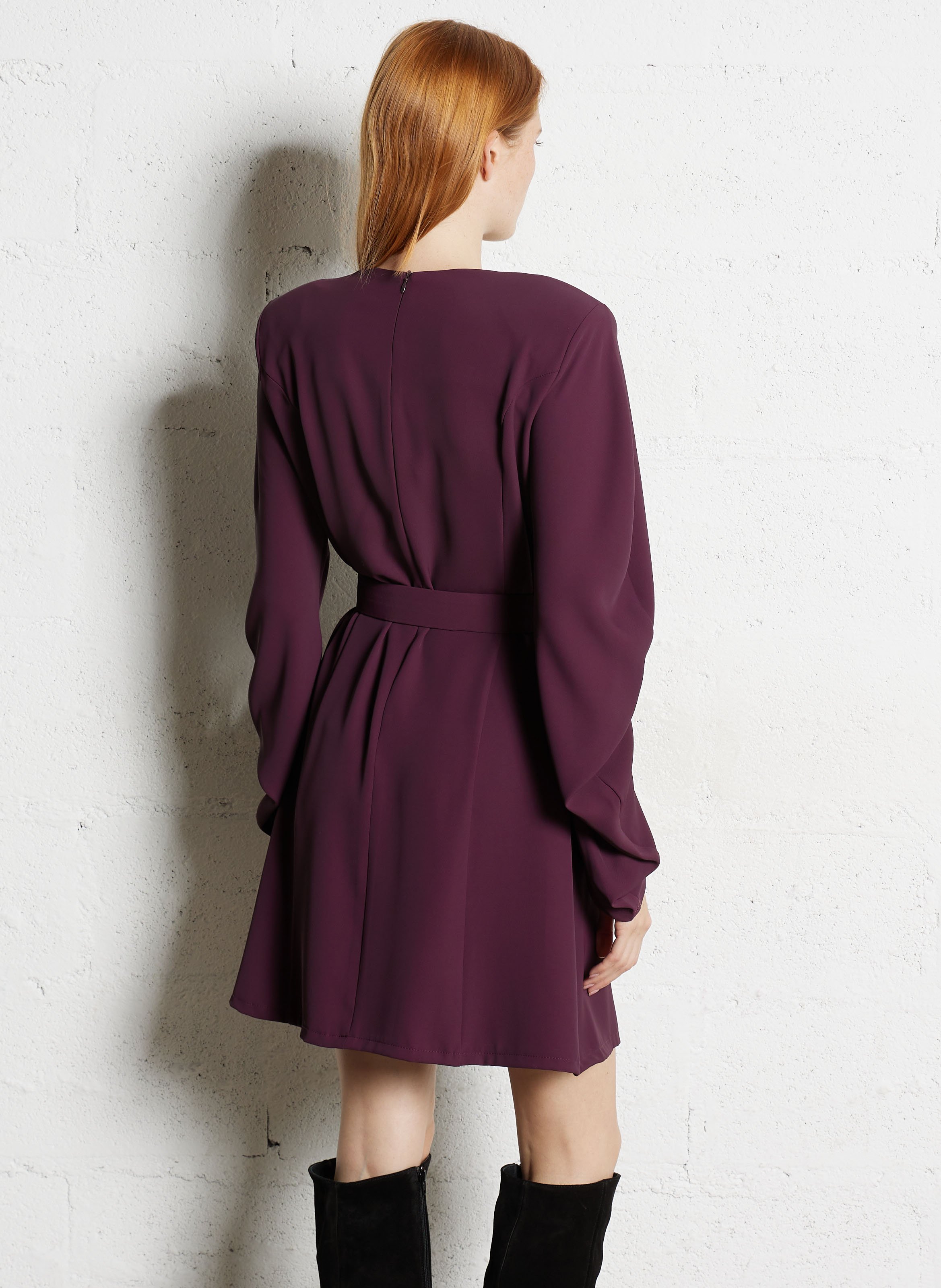 Robe courte ajustée col V IMPERIAL Violet