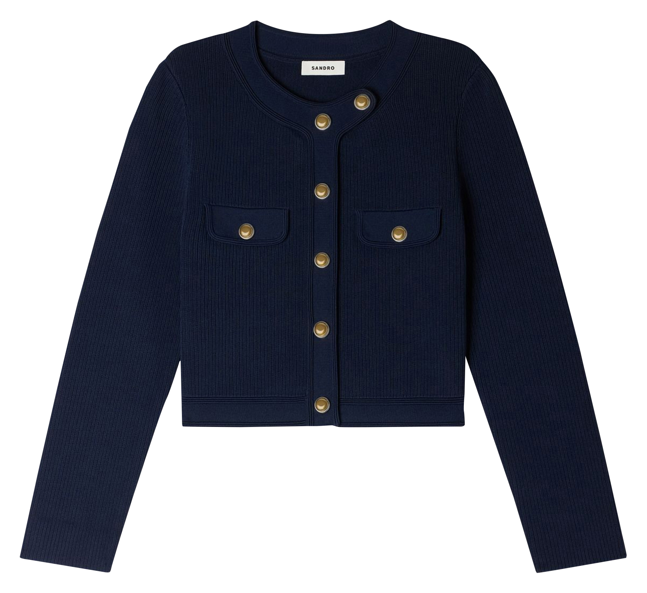 Cardigan col rond SANDRO Bleu