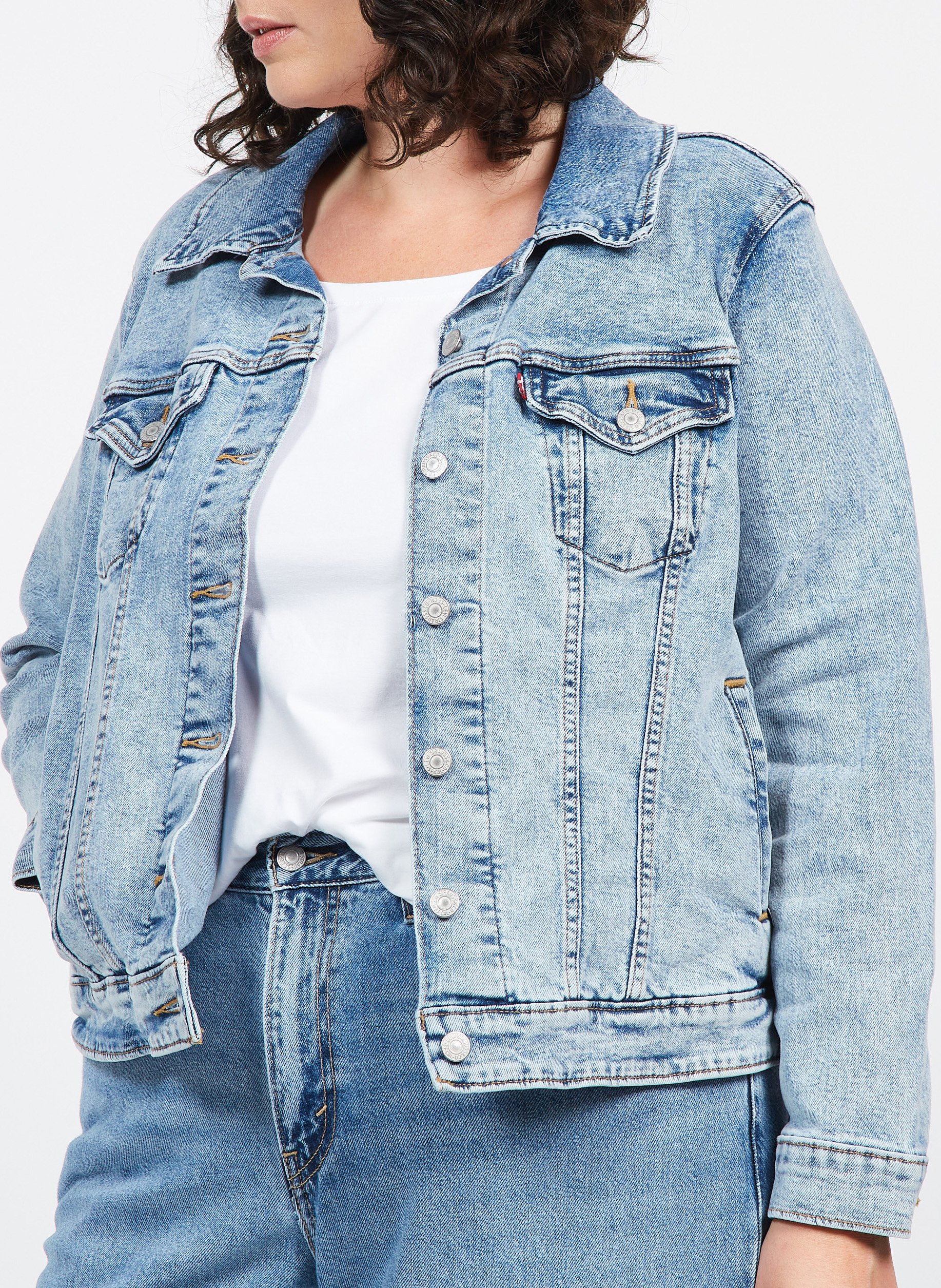 Veste en jean délavé LEVI&#039;S Jean Délavé