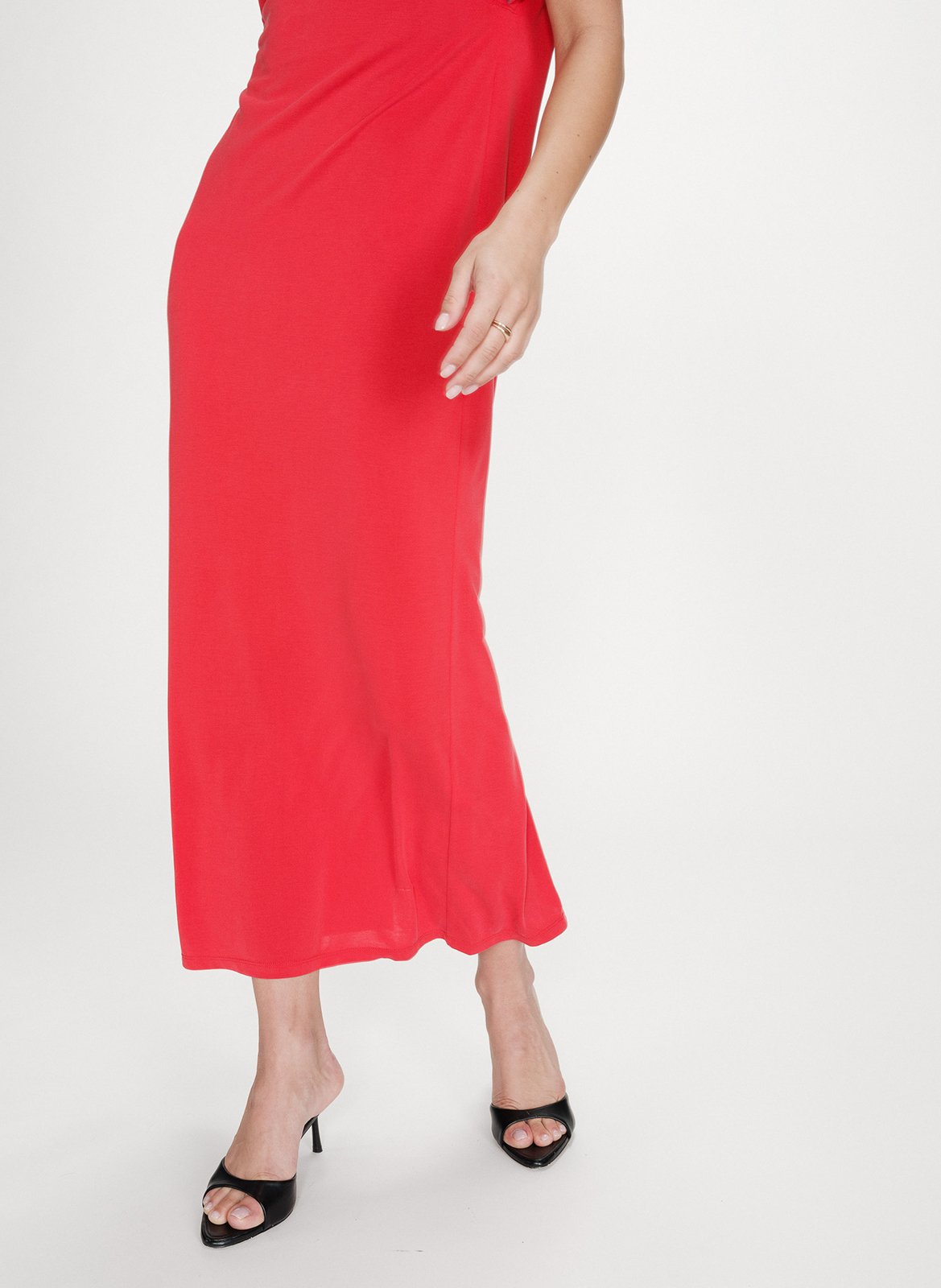 Robe longue col rond GRACE ET MILA Rose