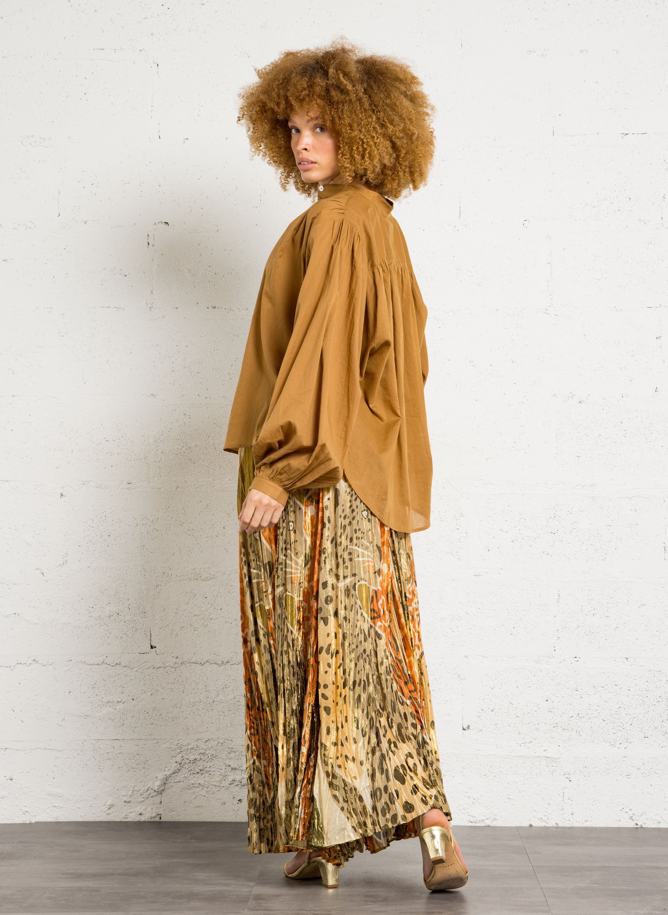 Cotton shirt MES DEMOISELLES Brown