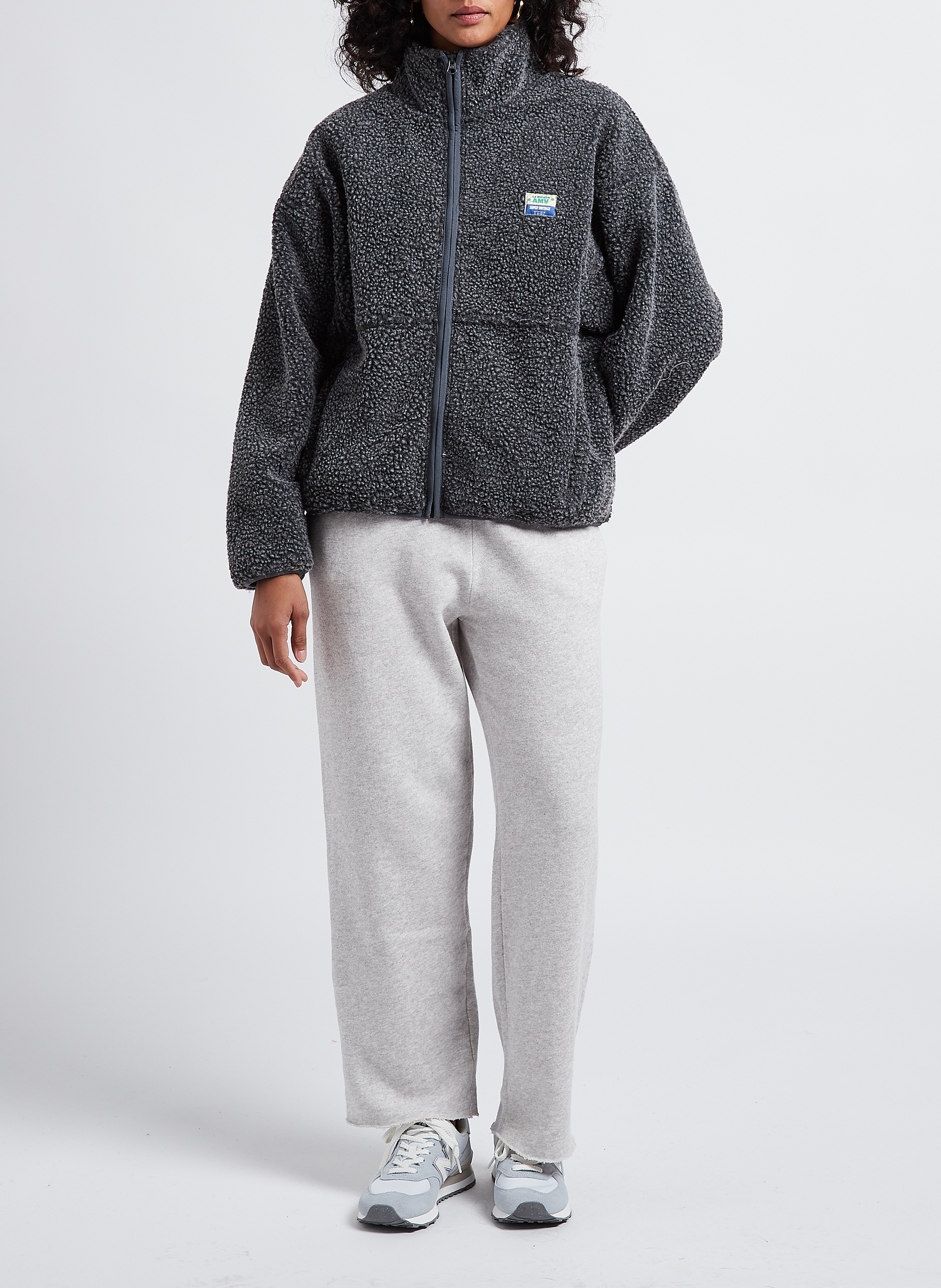 Zip-up fleece jacket AMERICAN VINTAGE Grey