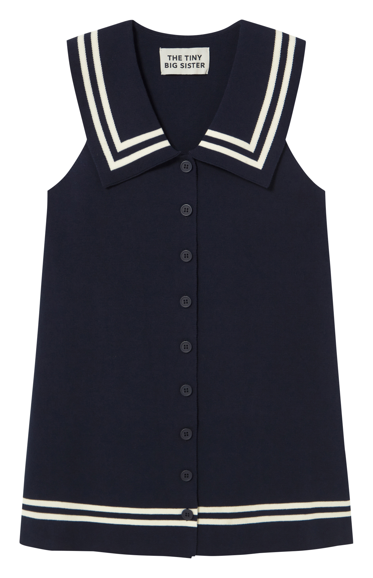 <p>Kurzes Kleid mit Matrosenkragen aus Baumwolle</p> THE TINY BIG SISTER Blau