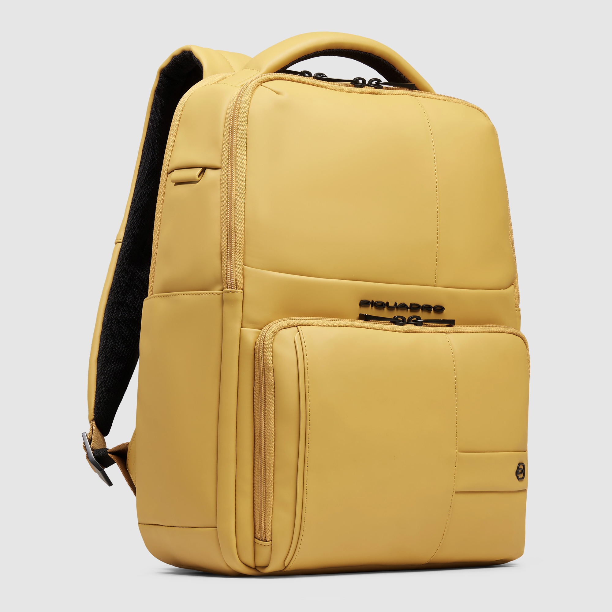 Backpack for computer and ipad® with chest strap, bottle pocket PIQUADRO Yellow