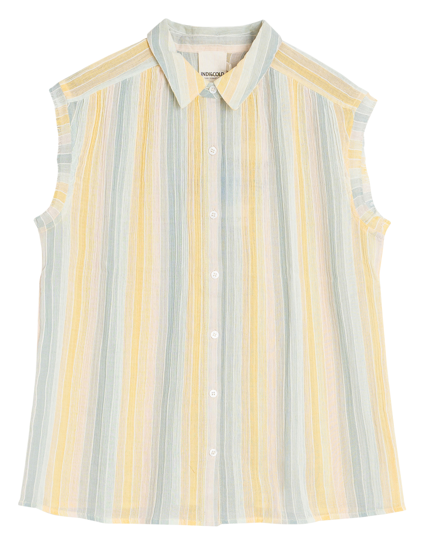 Chemisier sans manches rayé  Multicolor