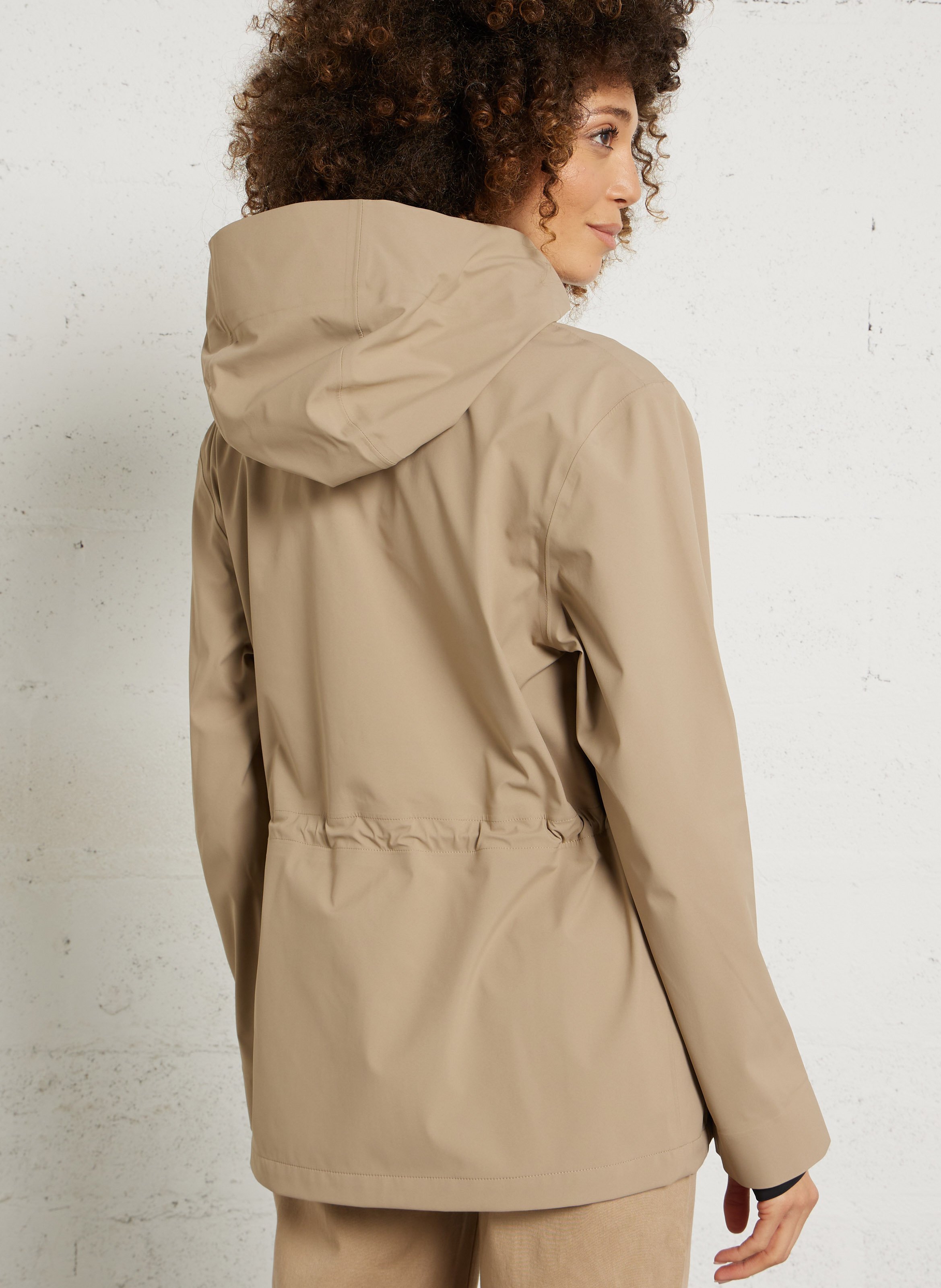 Cotton parka with hood RAINS Beige