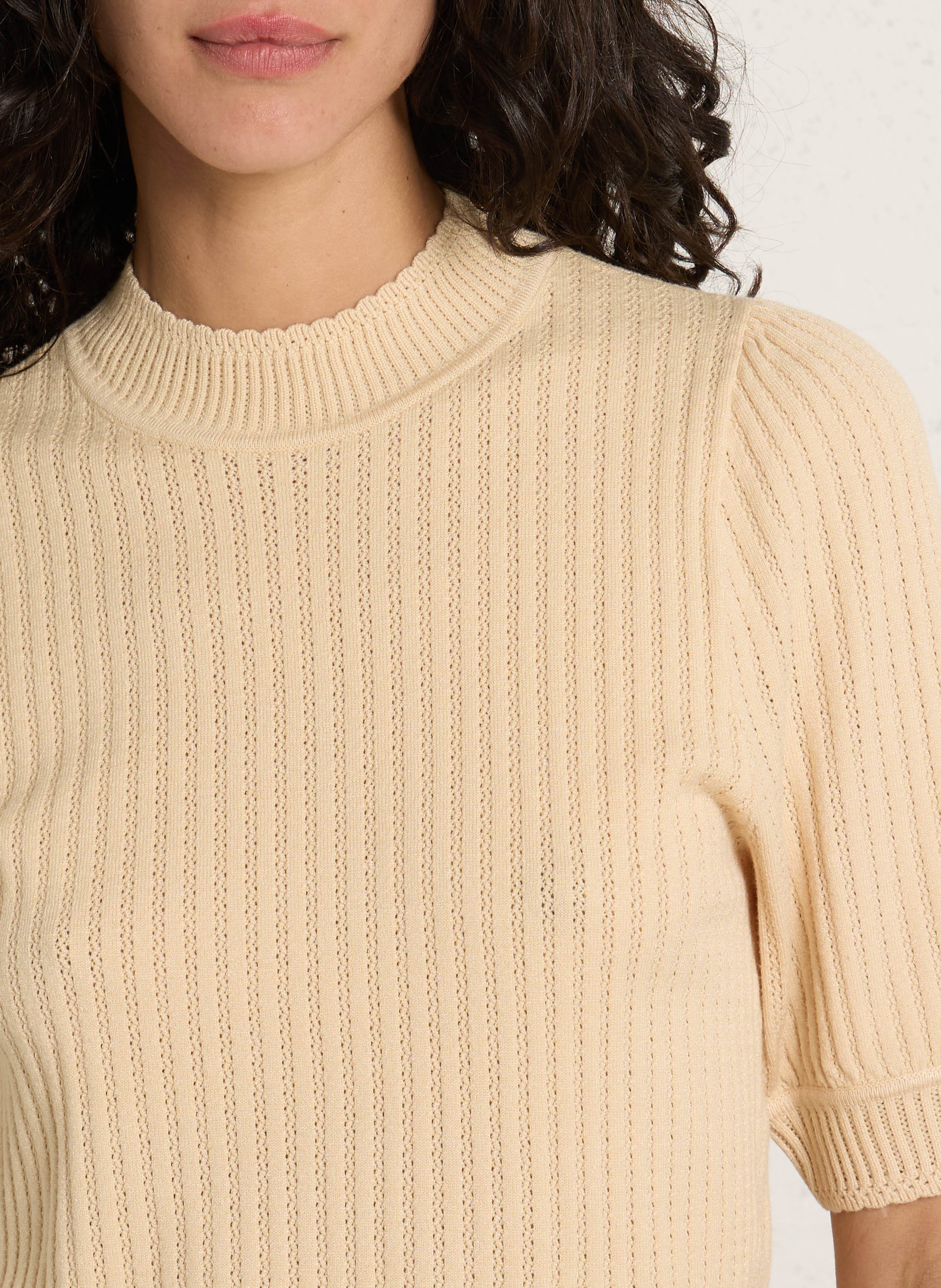 Gerader Pullover mit Stehkragen in Uni-Farbe PETITE MENDIGOTE Blau